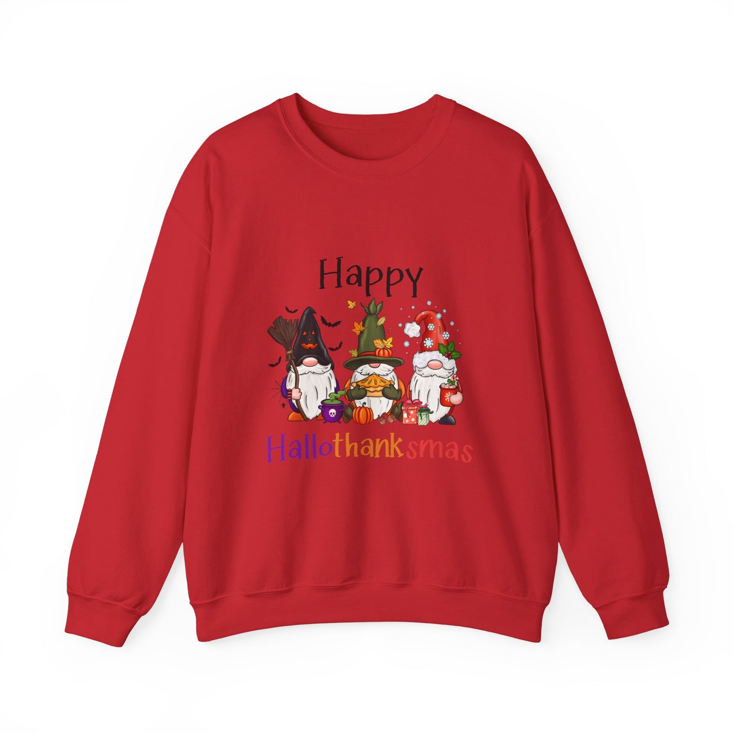 Happy Hallothanksmas Sweatshirt gnome Halloween sweater Gift For her for him Christmas Sweatshirt Cute Halloween Sweater HalloweenSweatshirt