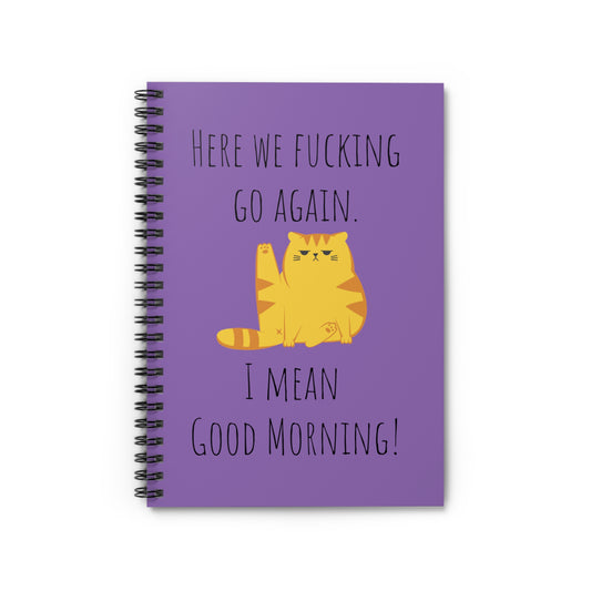 Grumpy cat notebook energy notebook bullet journal light purple Manifest Journal Bullet journal Spiral Notebook - Ruled Line