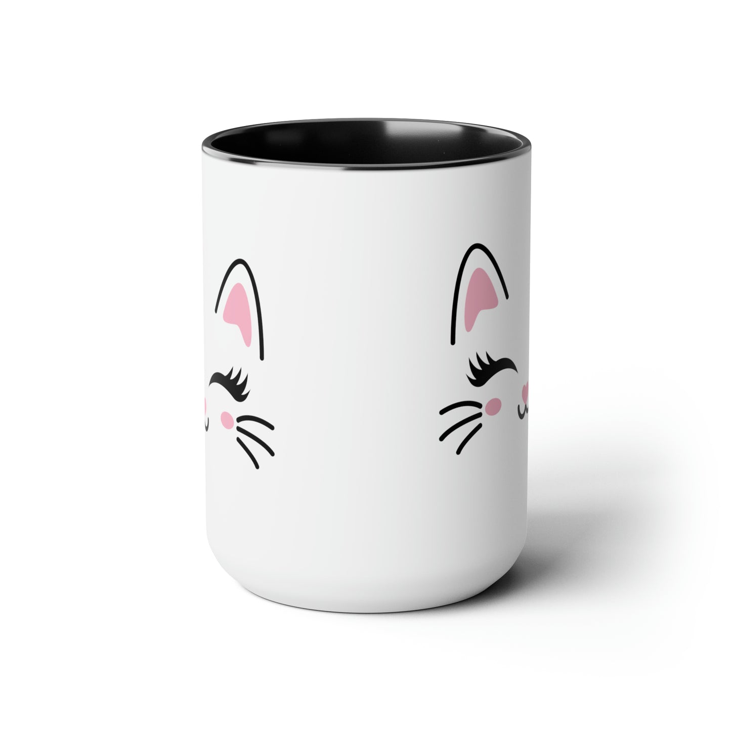 Cute cat face mug Christmas mug gift for mom gift mug Floral mug gift for her Mug funny gift for wife Coffee Mugs Christmas gift 15oz