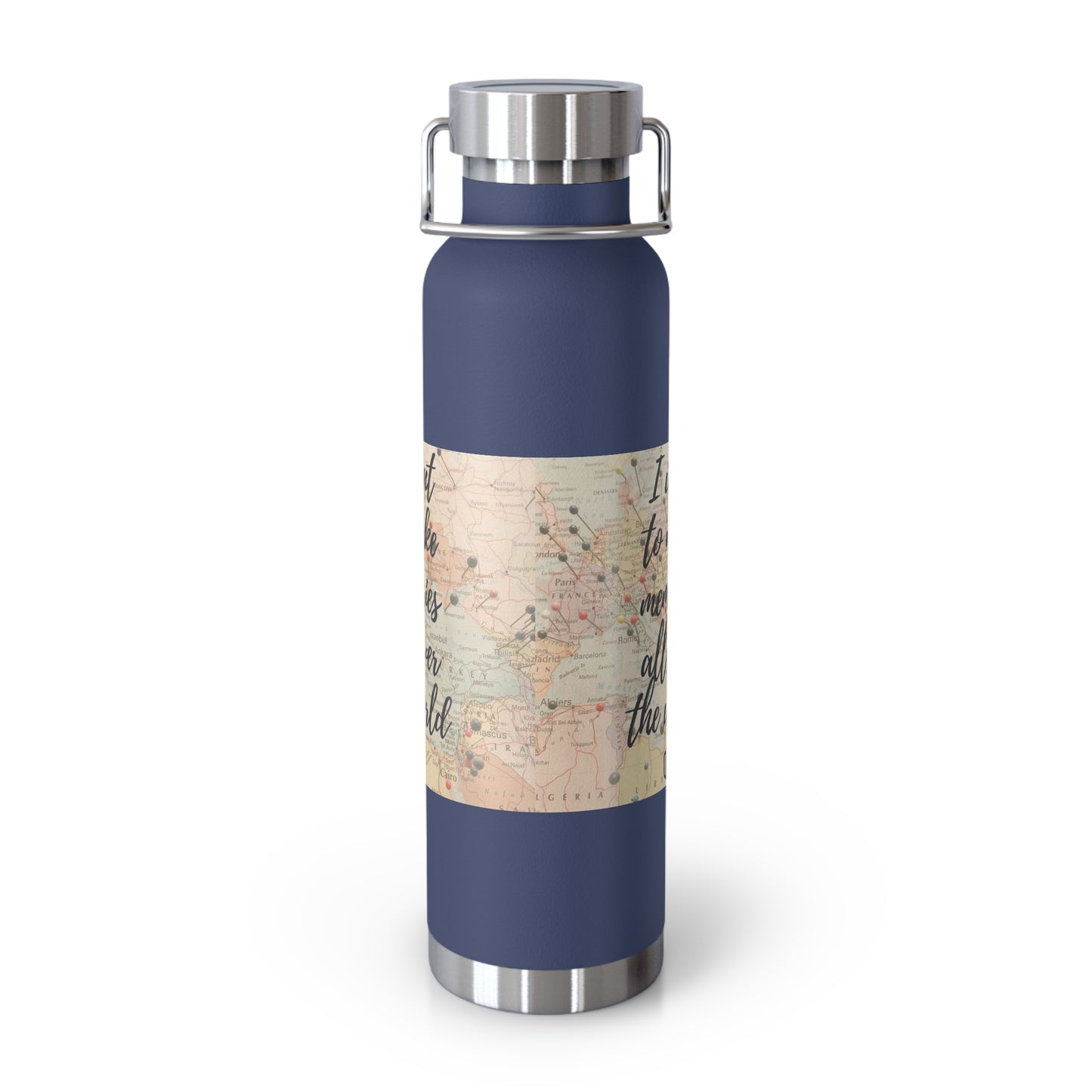 Travel bottle travel memories bottle Copper Vacuum Insulated Bottle, 22oz