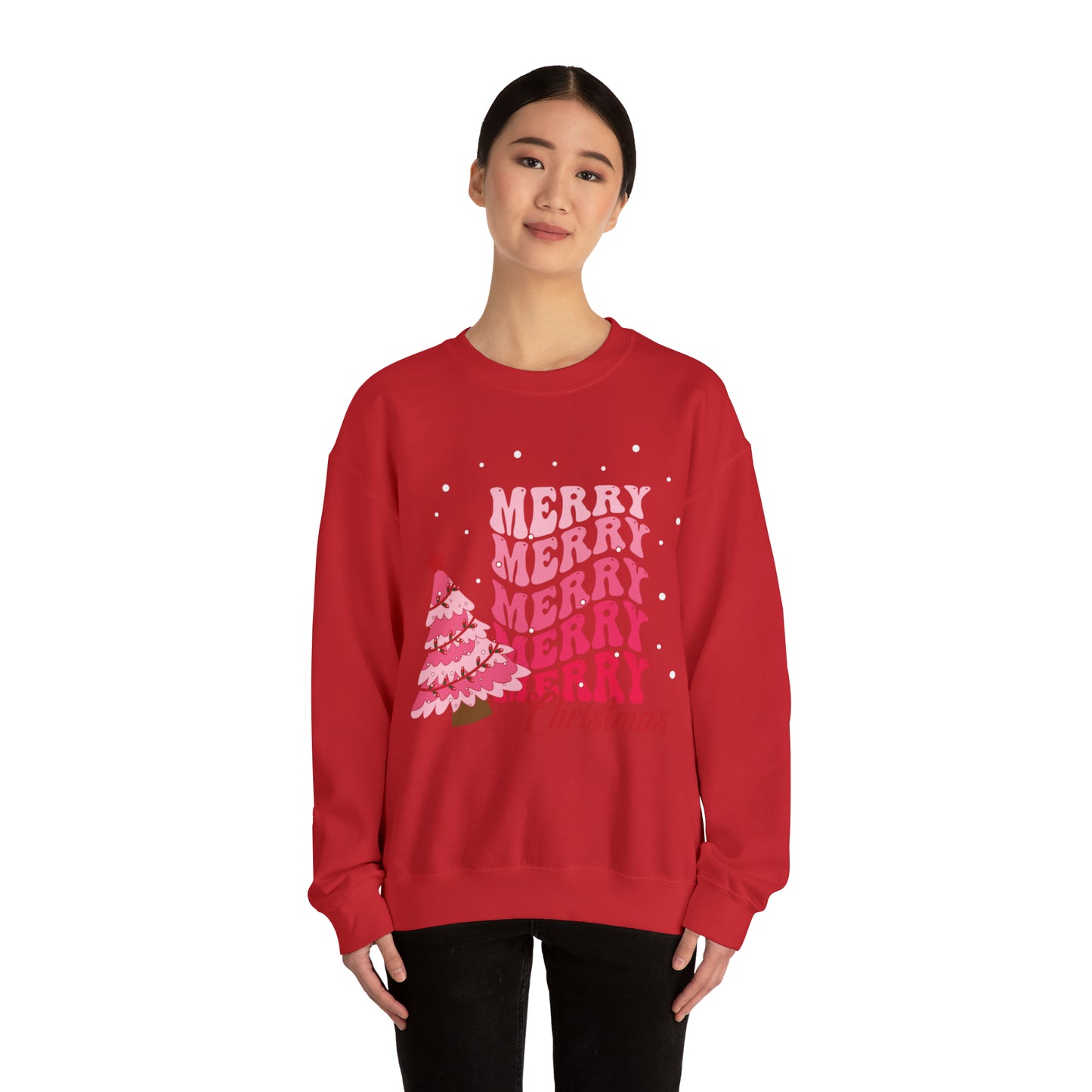 Festive AF sweater Pink Merry Bright Christmas Sweatshirt for Women Christmas Shirt Sweater Holiday Christmas gift for her gift for him