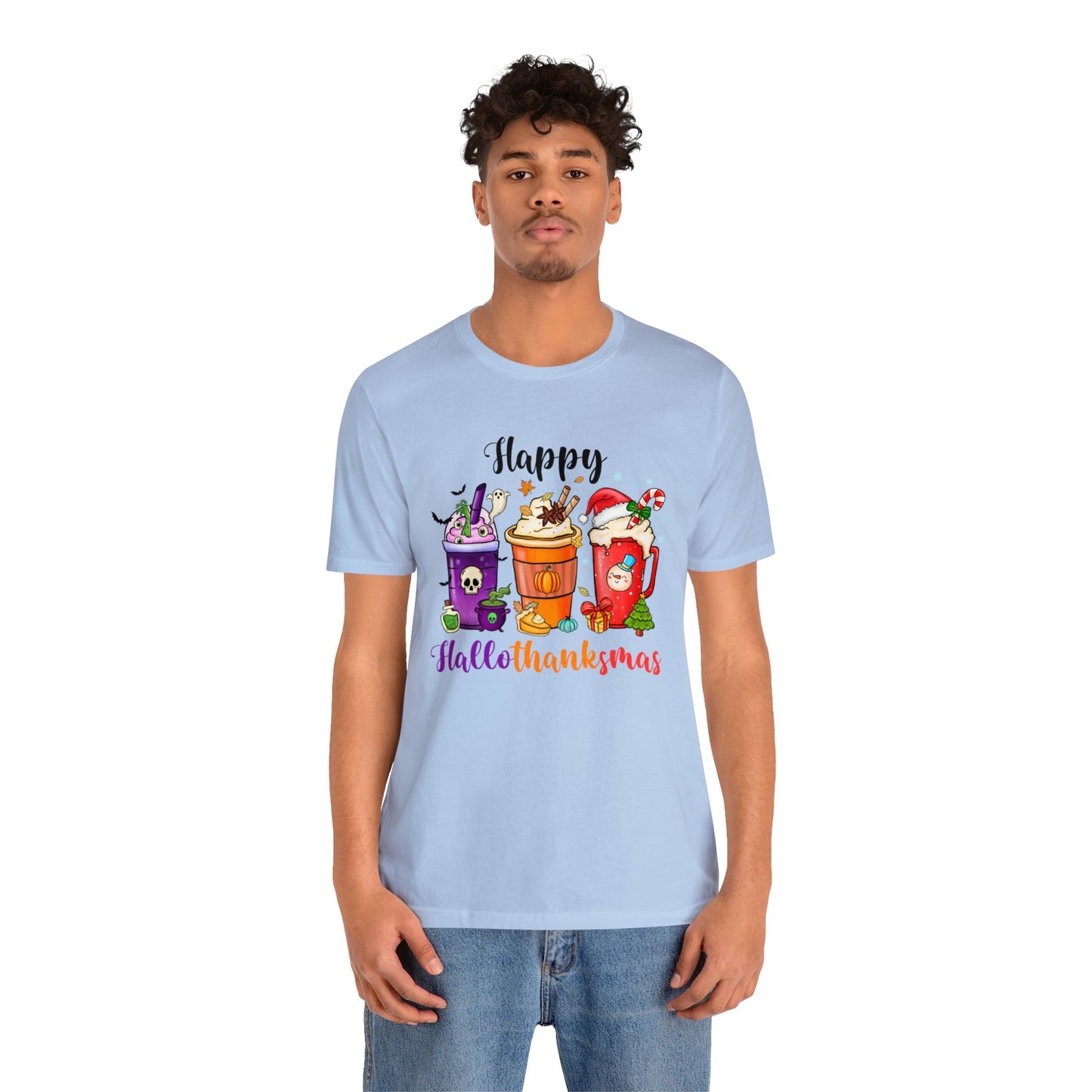 Happy Halloween shirt Fall drinks shirt Halloween shirt gift for her gift for him happy Hallothanksmas Shirt Christmas gift Thanksgiving