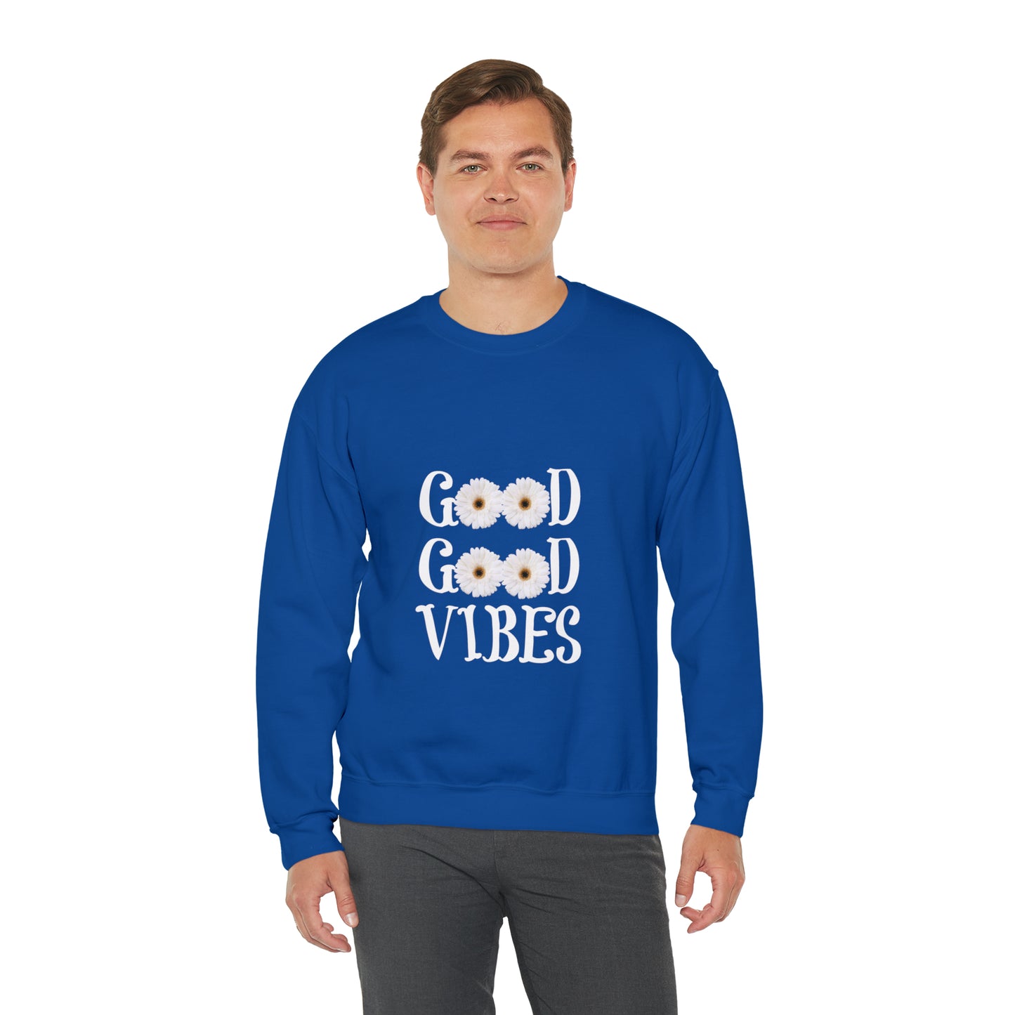 Good Vibes Sweatshirt, Unisex Heavy Blend™ Crewneck Sweatshirt