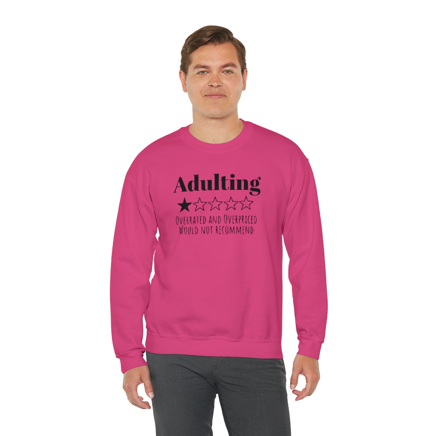 I'm not Adulting Sweatshirt unisex, printed on back I'm not adulting today,Funny adulting shirt Christmas Sweater,Christmas Crewneck,Holiday
