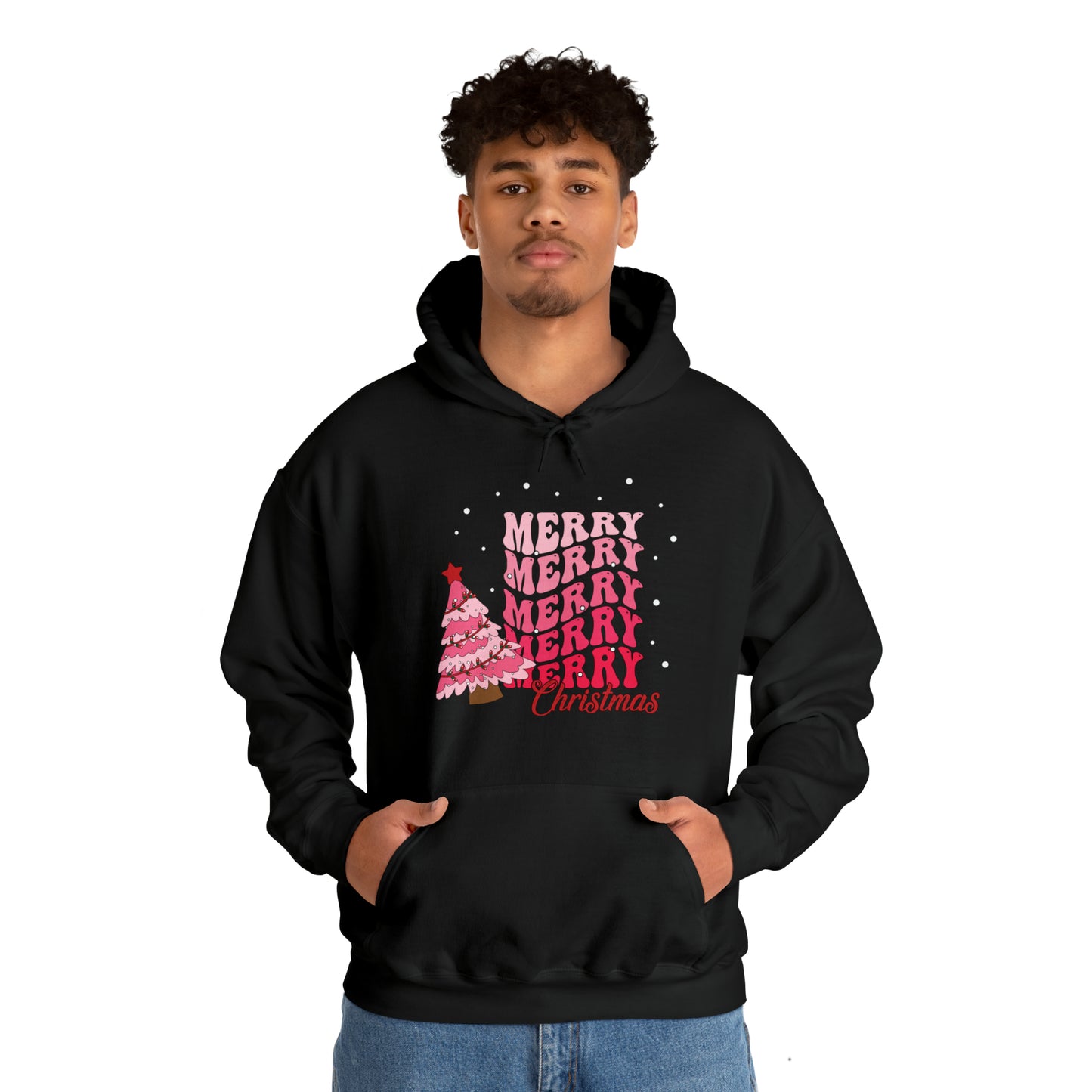 Festive AF hoodie blue Merry Bright Christmas Sweatshirt for Women Men Christmas Sweater Holiday Christmas gift for her gift for him