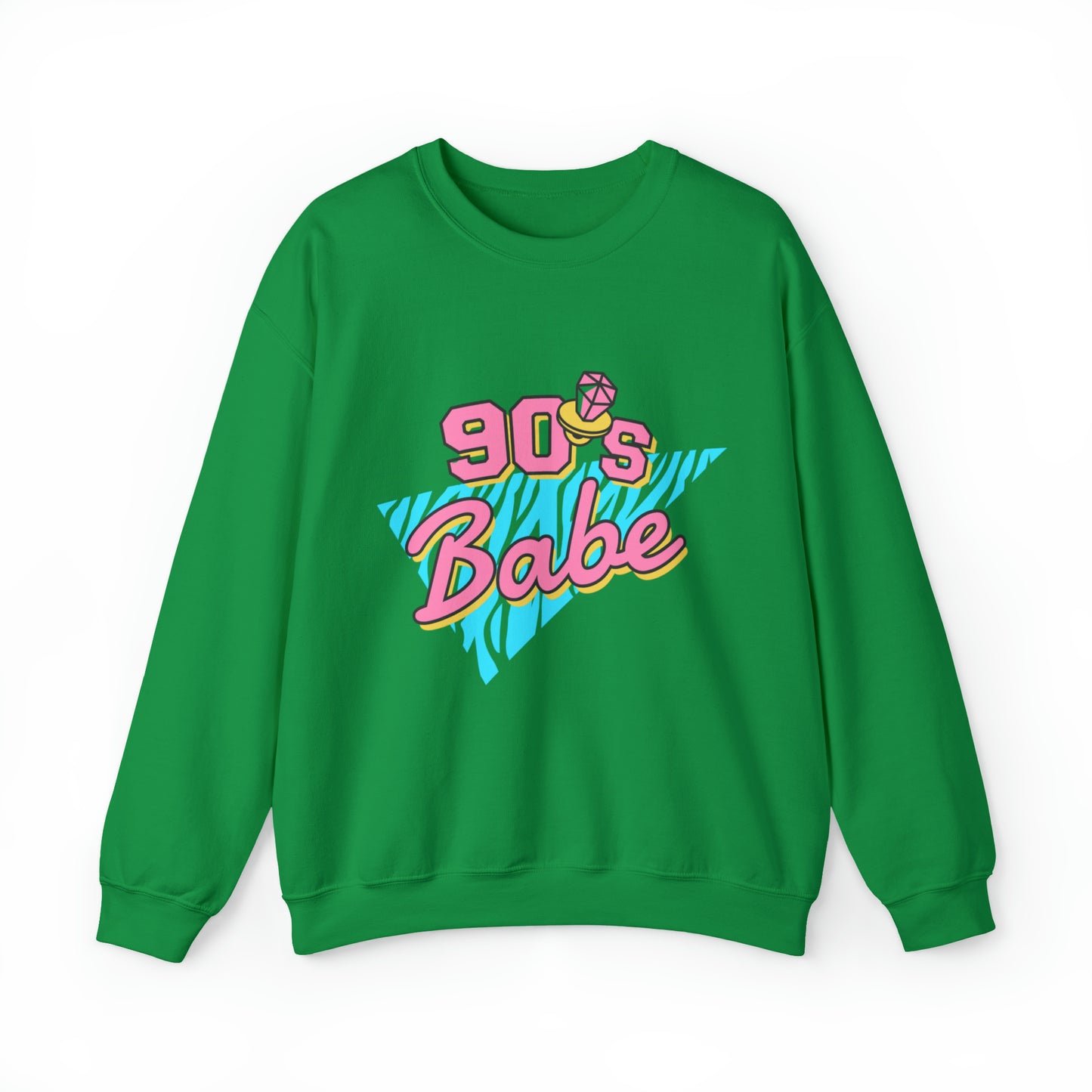 90's Babe Sweatshirt, Pink blue shirt, Unisex Heavy Blend Crewneck Sweatshirt