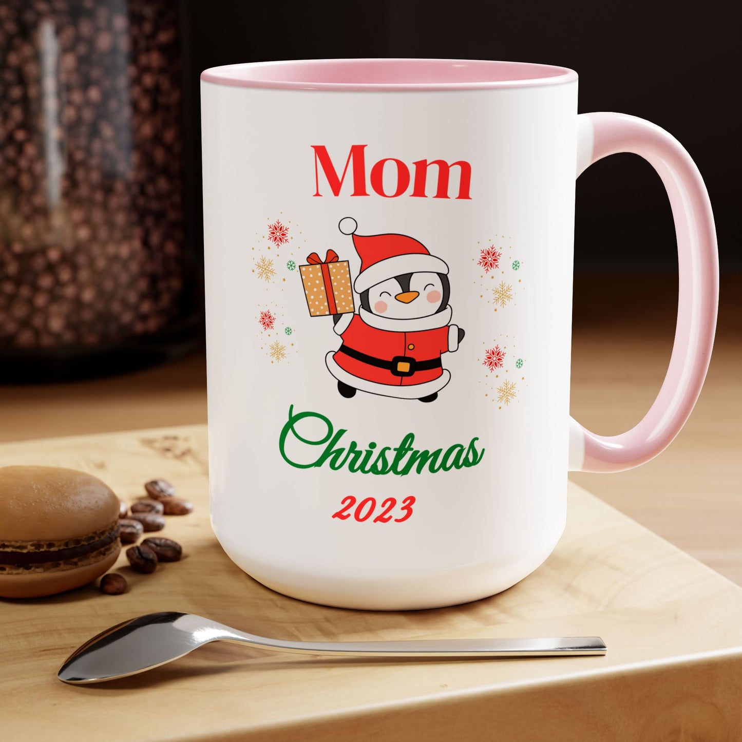 Hot cocoa mom Christmas mug gift for mom coworker gift mug Floral mug gift for her Mug funny gift for wife Coffee Mugs Christmas gift 15oz