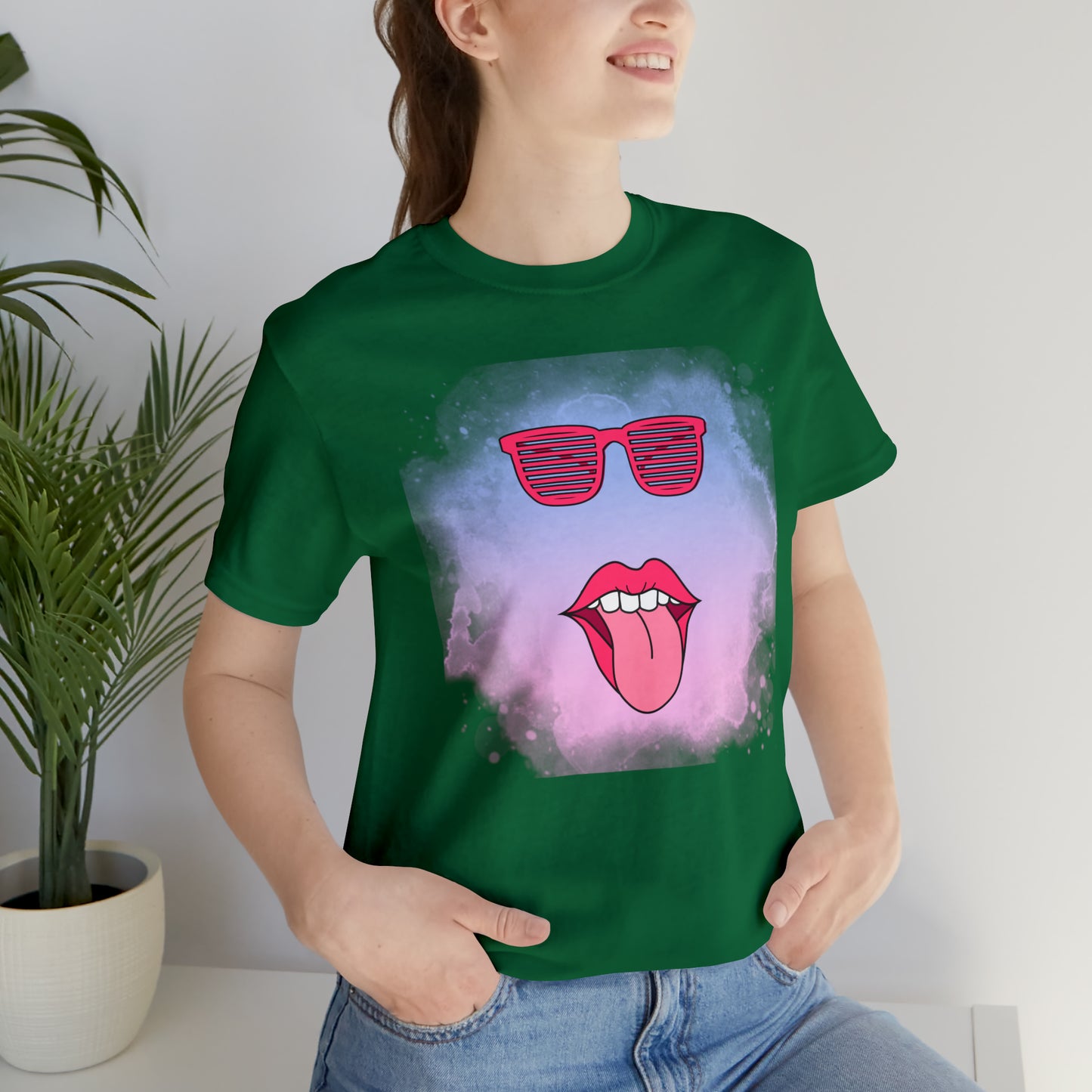 Lip Sunglasses t-shirt, Bubble gum kiss shirt,Pink Gum Shirt,Galantine gift travel shirt,best friend trip,girls vacation trip, Unisex Jersey