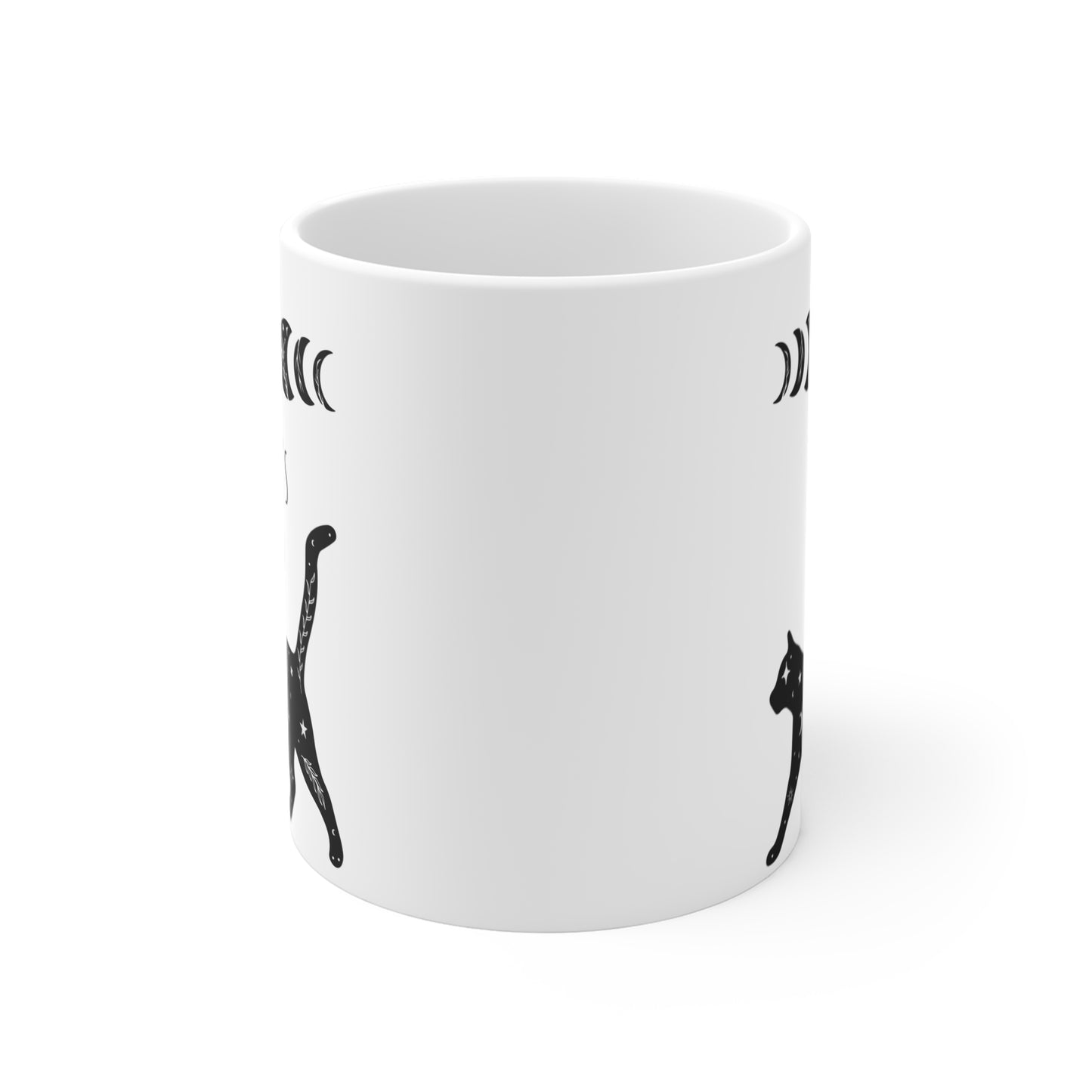 Witch's Brew Cat Mug, 11oz Coffee Cup for Cat Lovers, Unique Gift for Witchy Decor, Halloween, Astrology, Home Office