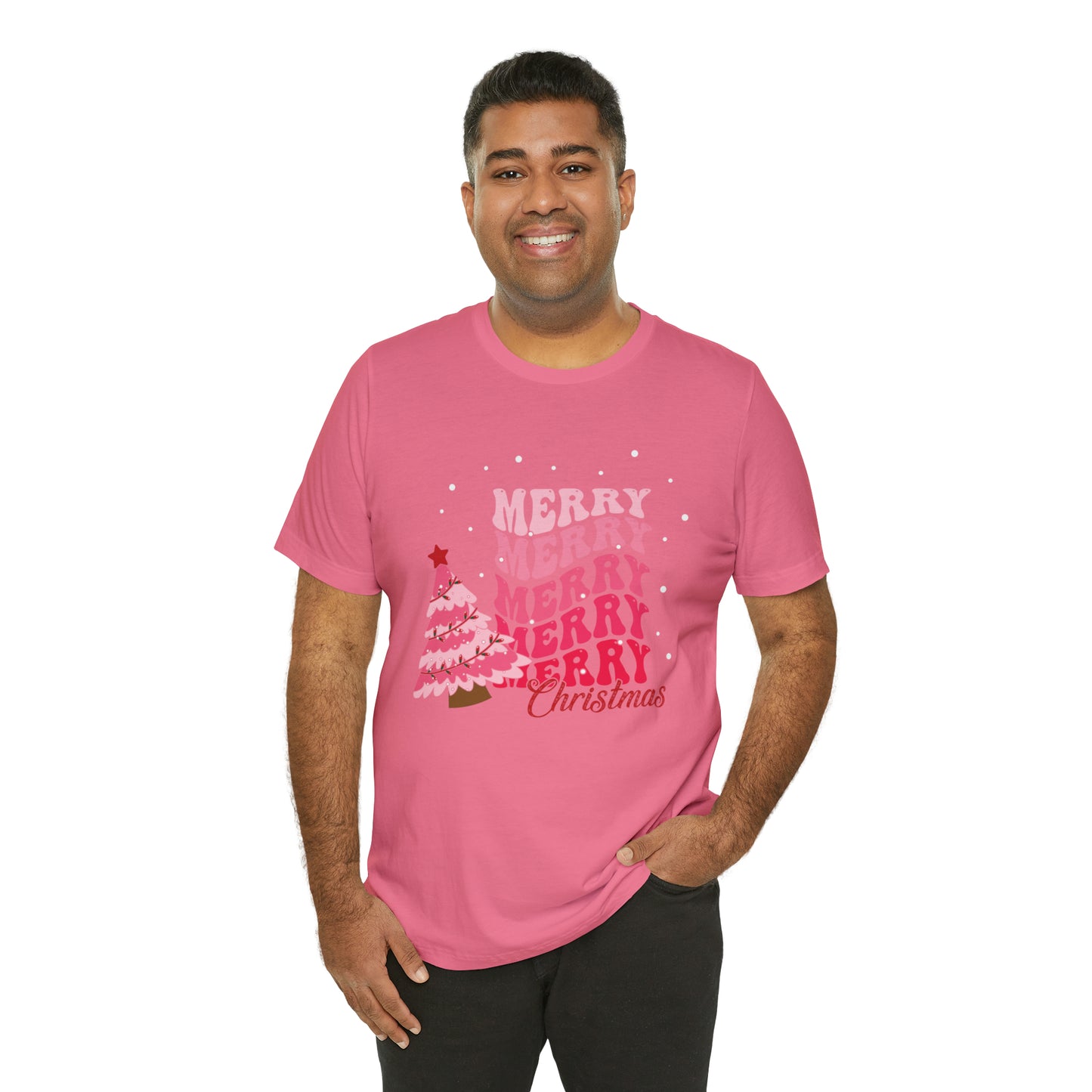 Festive AF shirt Pink Merry Bright Christmas Tshirt for Women Christmas Shirt Sweater Holiday Christmas gift for her gift for him unisex