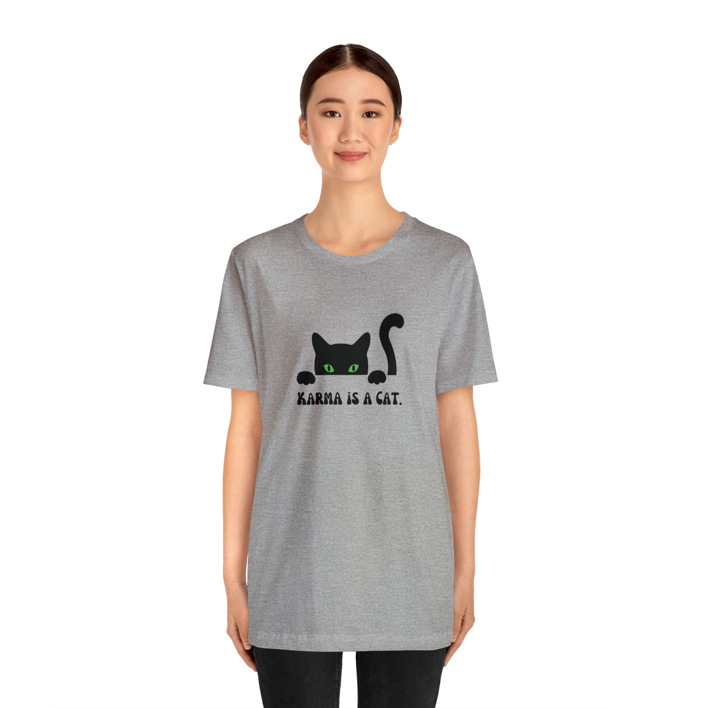 Karma is a cat shirt Cat lover tshirt book lover shirt Taylor witchy cat Shirt Halloween Cat Gift for Cat Lover Gift for Cat swiftie shirt