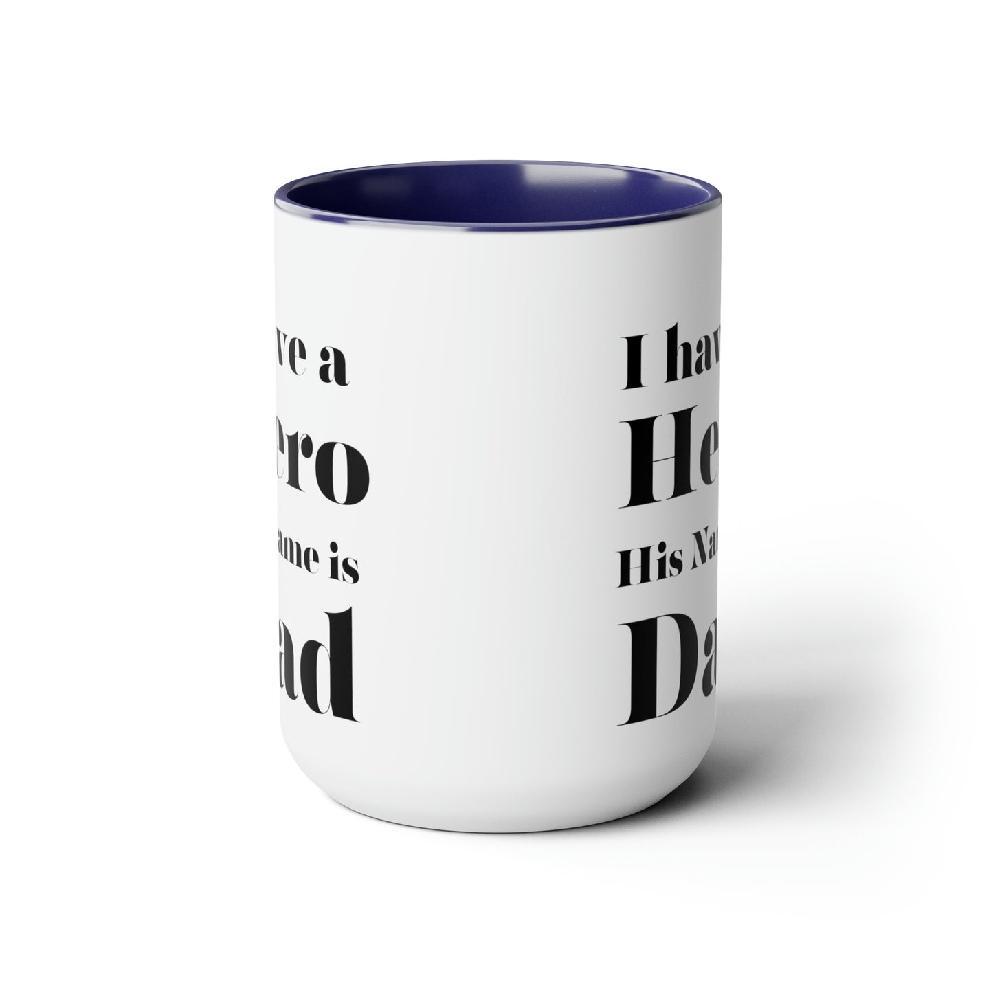 Hero dad mug love you dad Valentine's Day mug sister gift Coffee Mug pregnancy reveal gift heart mug gift for her Mug wife Coffee tea 15oz