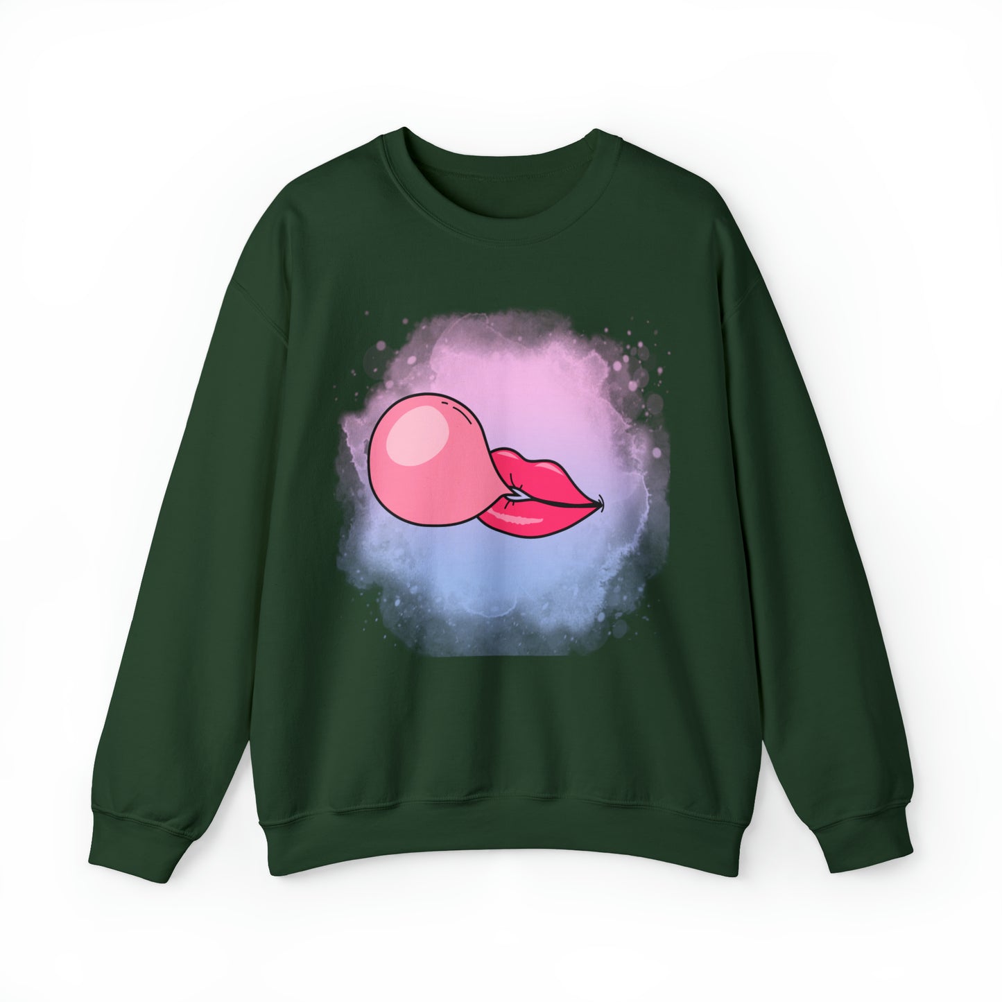 Bubble Gum kiss sweatshirt, Summer Bubblegum shirt, Birthday gift for her,Galantine travel sweatshirt,Unisex Heavy Blend Crewneck Sweatshirt