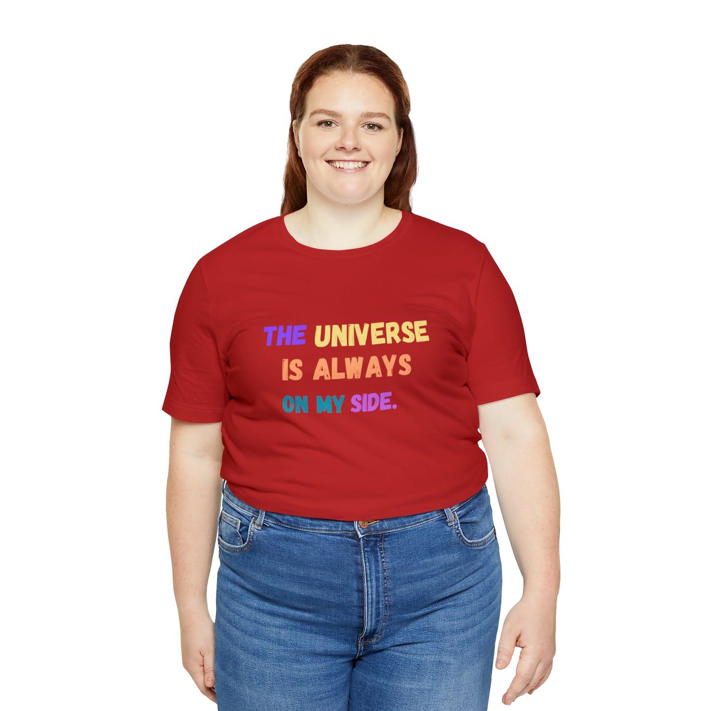 Spiritual shirt universe shirt yogawear gift for him gift for her best friend gift birthday gift Universe is always on my side T-shirt
