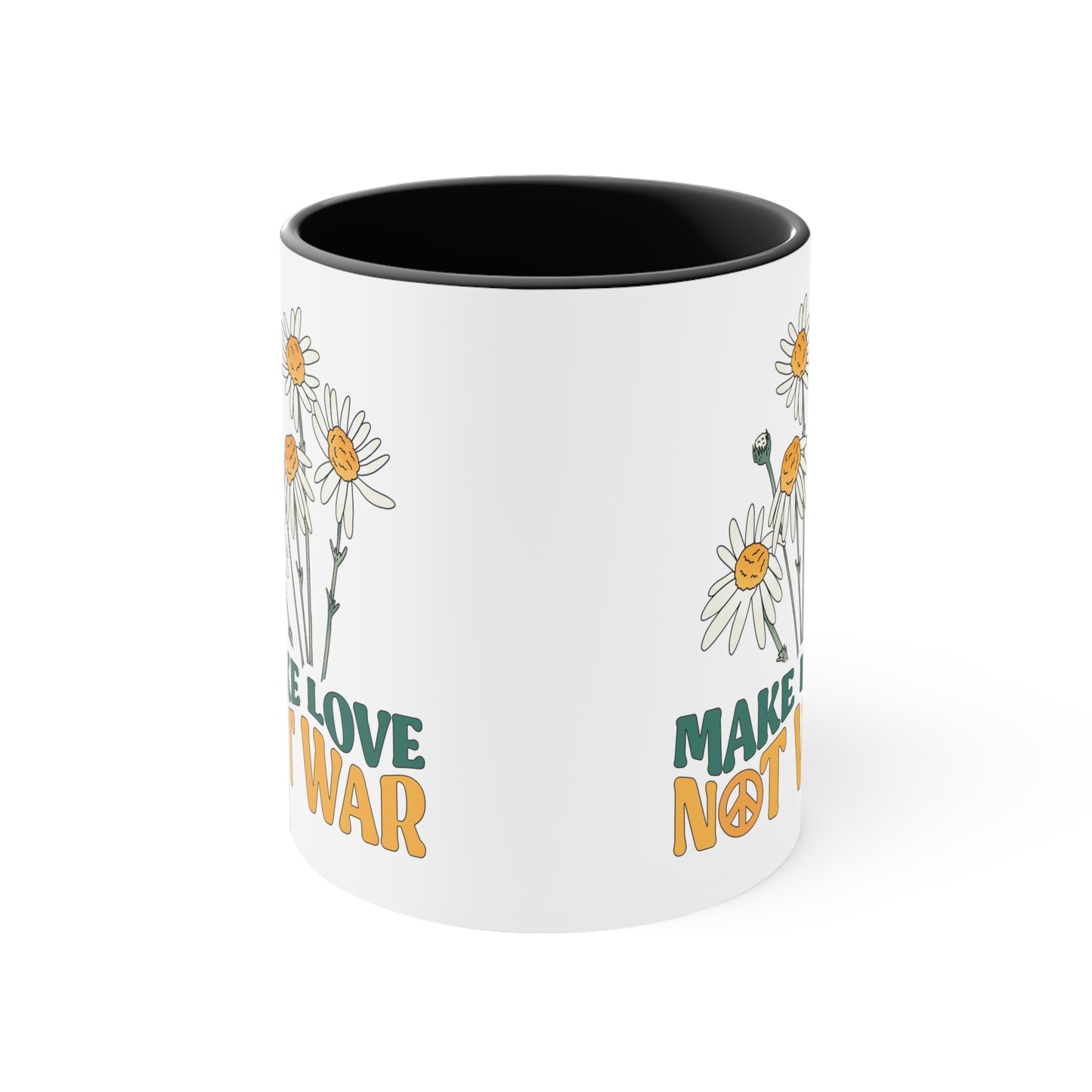 Make love not war mug Crochet lover gift yarn lover gift knitting gift creativemaker gift coffee lover gift tea gift for her gift for him Coffee Mug 11oz