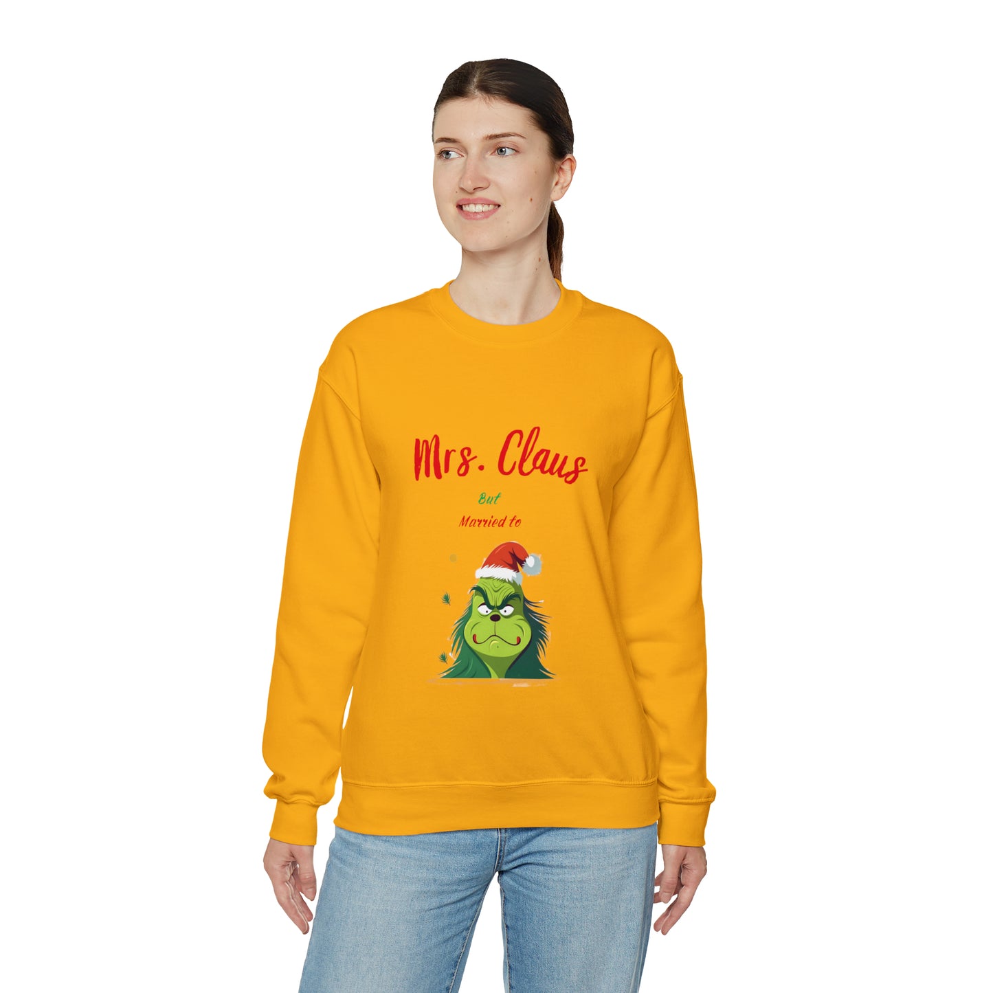 Mrs Claus sweater married to the grinch sweatshirt Merry Christmas Sweatshirt for Women Christmas Shirt Holiday Christmas gift for her