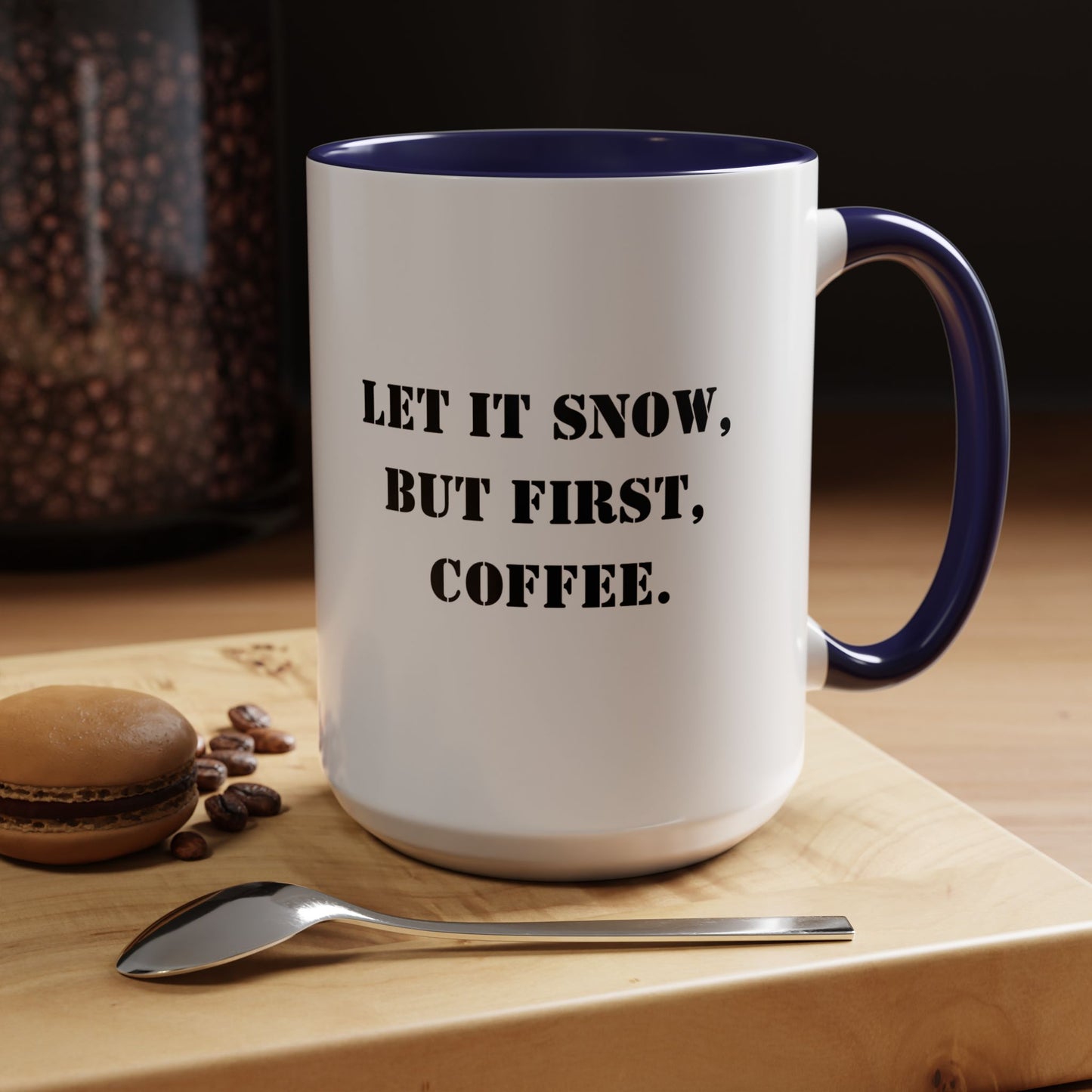 Let it snow mug Winter mug hot cocoa mug but first coffee mug Coworker Gift Boss Gift Christmas Office Gift Office Mug coffee Gift bestie