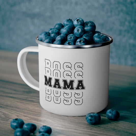Boss Mama Mug, gift for wife, Bossbabe gift, Mother of the bride Mug, gift for Mom, gift for wife, Christmas gift for her Enamel Camping Mug