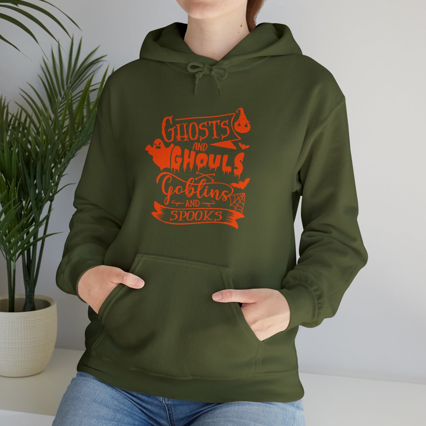 Spooky Halloween Hoodie, ghouls trick or treat ghost Halloween sweater,Halloween Sweatshirt,Spooky Season T Shirt,Christmas gift