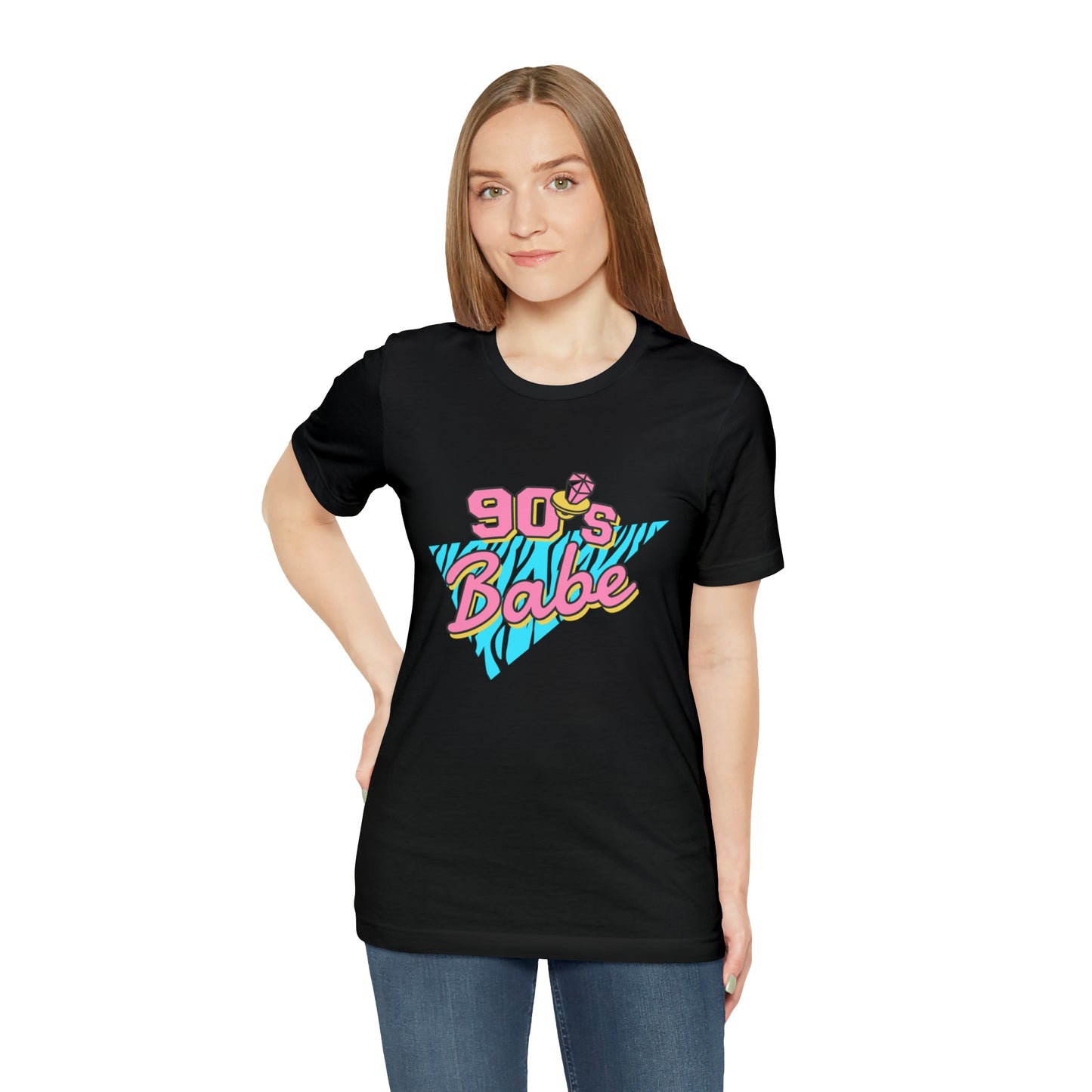 90's Babe shirt, gift for her, Christmas shirt, galantine gift best friend trip, Unisex Jersey Short Sleeve Tee