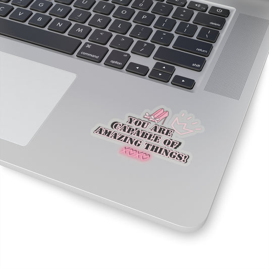 Girlboss sticker motivational sticker you are capable of amazing things sticker pink heels sticker Beautiful sticker loved gift for her vday