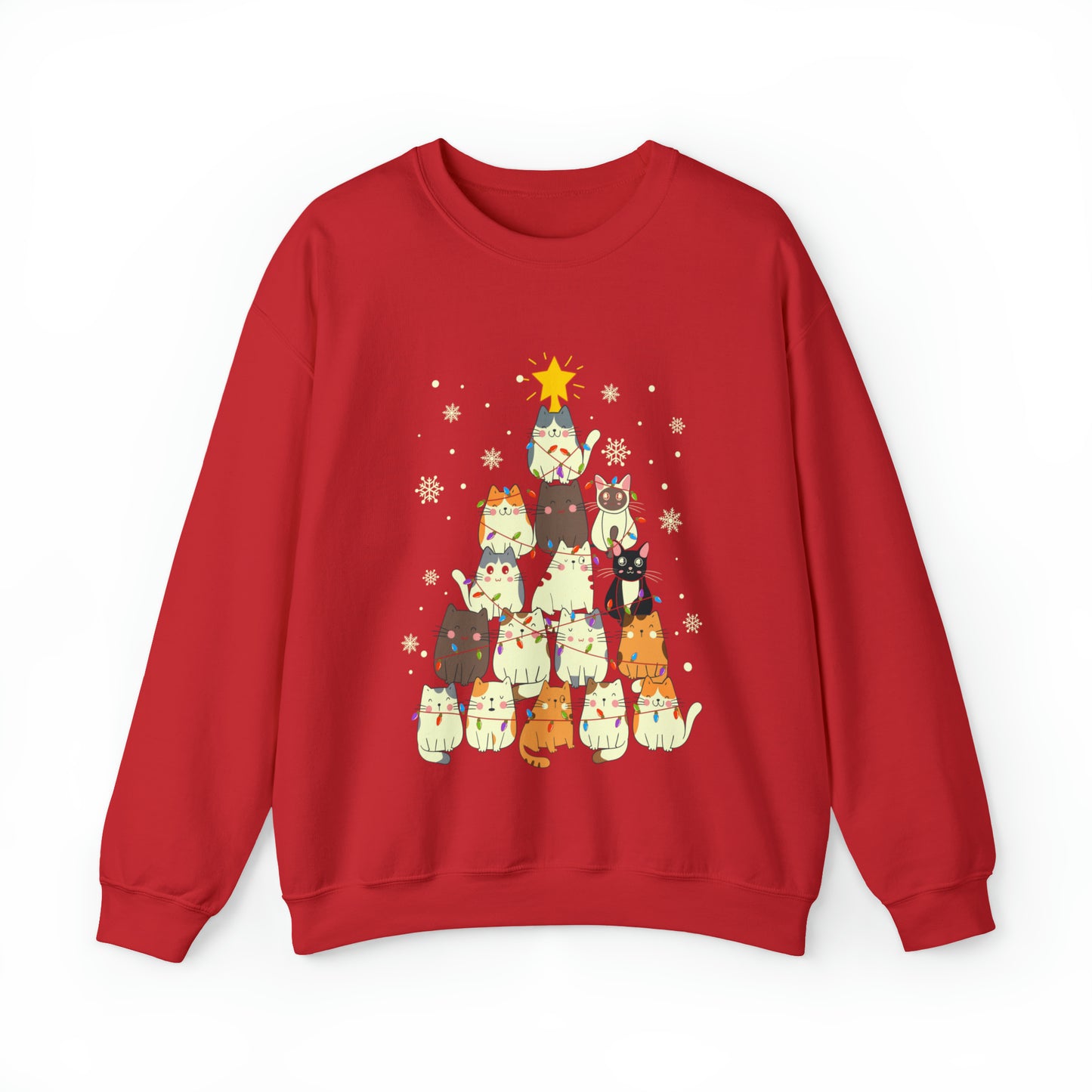 Cat Christmas sweater Kitty Christmas tree sweatshirt Family matching Merry Bright Christmas sweatshirt Christmas Sweater Holiday Christmas