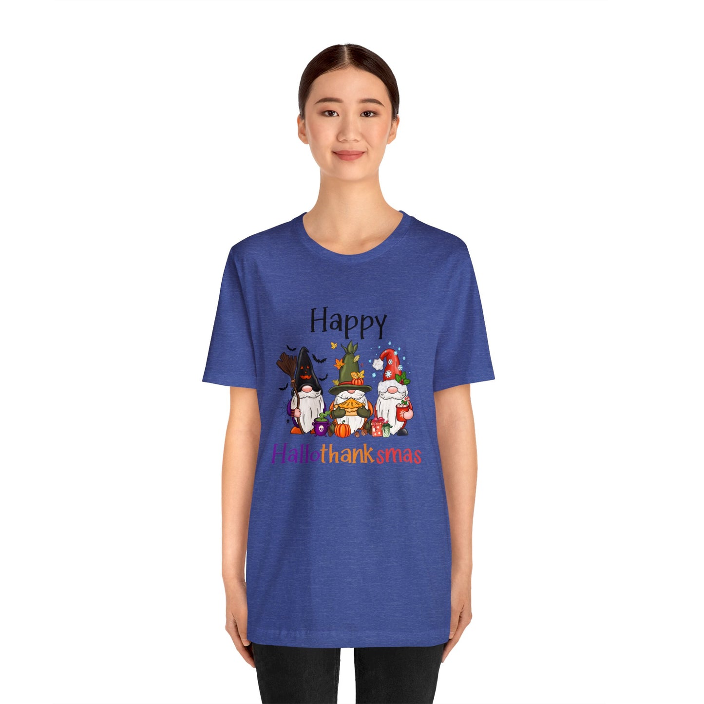 Gnomes lover gift gnomes Halloween shirt gift for her gift for him happy Hallothanksmas Shirt Unisex Tee Christmas gift Thanksgiving shirt