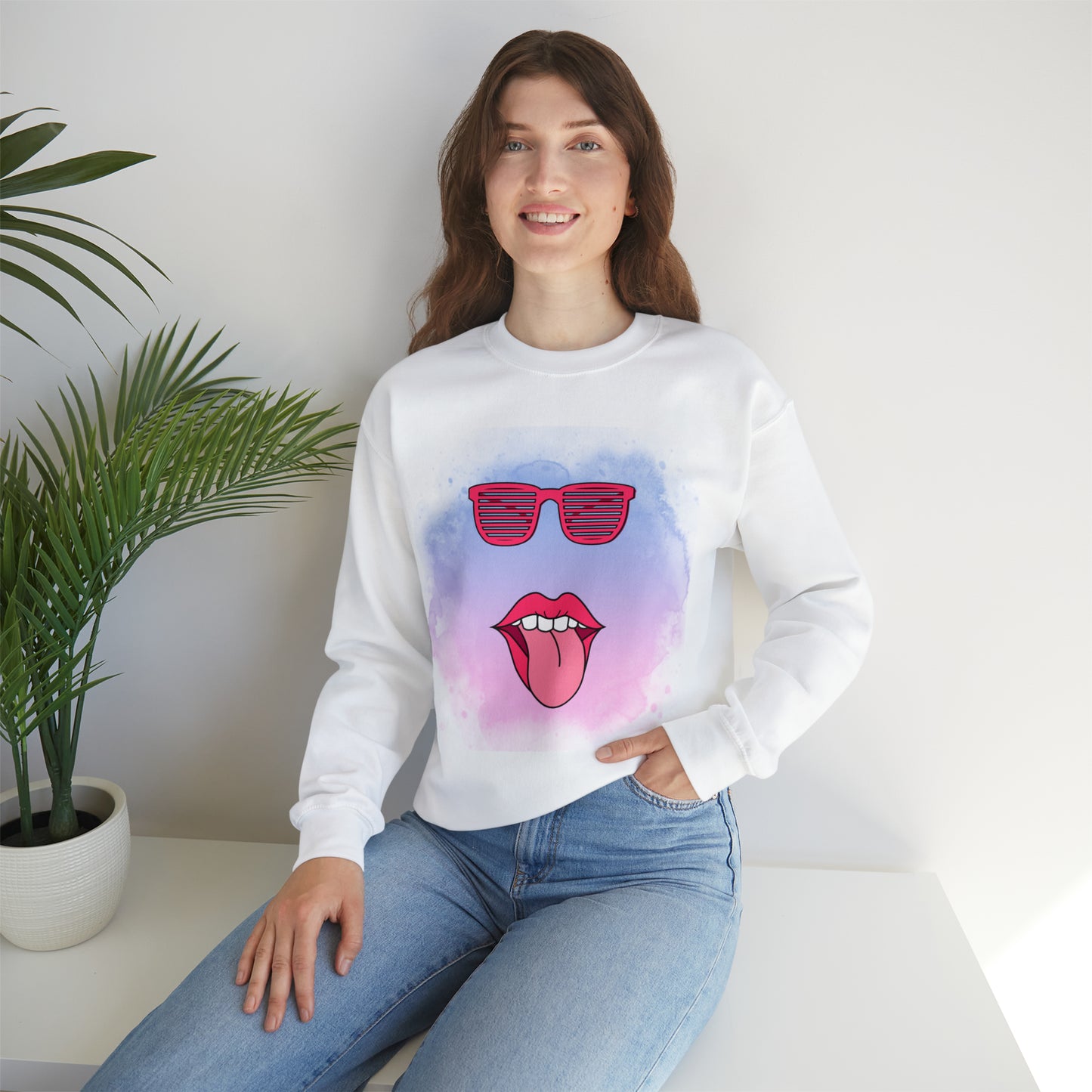 Lip Sunglasses Hoodie, Bubble Gum kiss Hoodie, Fun Summer shirt, Birthday gift for her, Galantine travel sweatshirt, Unisex