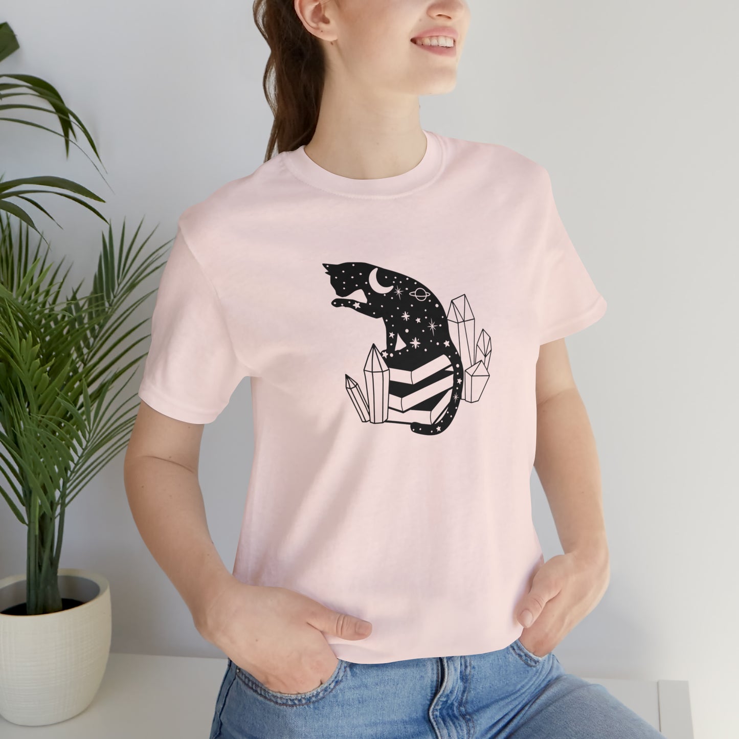 Cat lover tshirt book lover shirt crystal witchy cat Shirt Halloween Cat Sweatshirt Gift for Cat Lover Gift for Cat Mom Gift