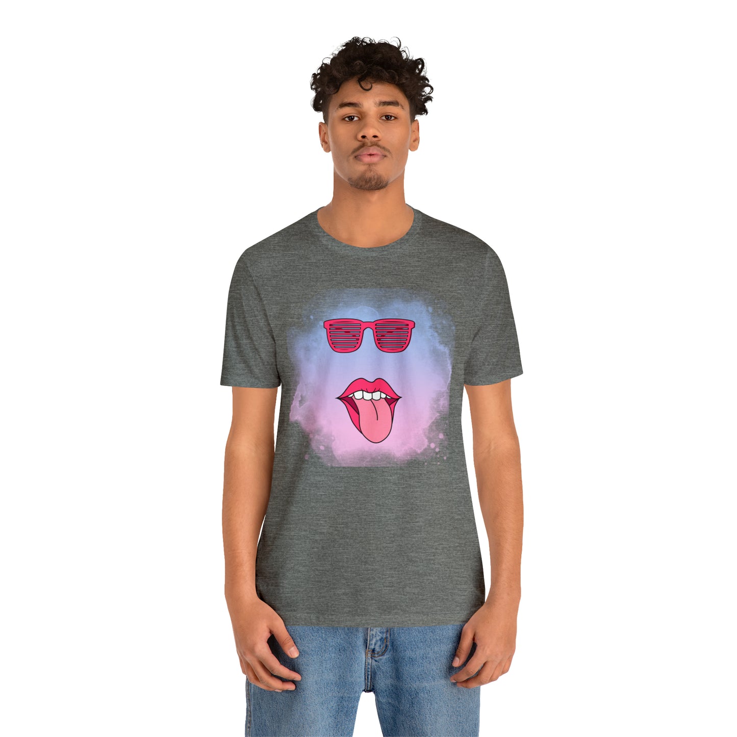 Lip Sunglasses t-shirt, Bubble gum kiss shirt,Pink Gum Shirt,Galantine gift travel shirt,best friend trip,girls vacation trip, Unisex Jersey