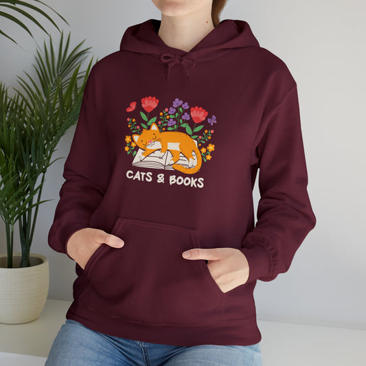 Cat Mom Shirt Cat Lover Tee Cute Book Cat Shirt Floral Book Shirt Book Lover Sweatshirt Reader Bookish Tee Cat Themed Gift For Women for men