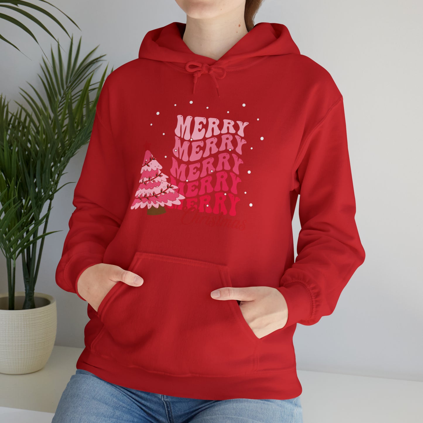 Festive AF hoodie blue Merry Bright Christmas Sweatshirt for Women Men Christmas Sweater Holiday Christmas gift for her gift for him