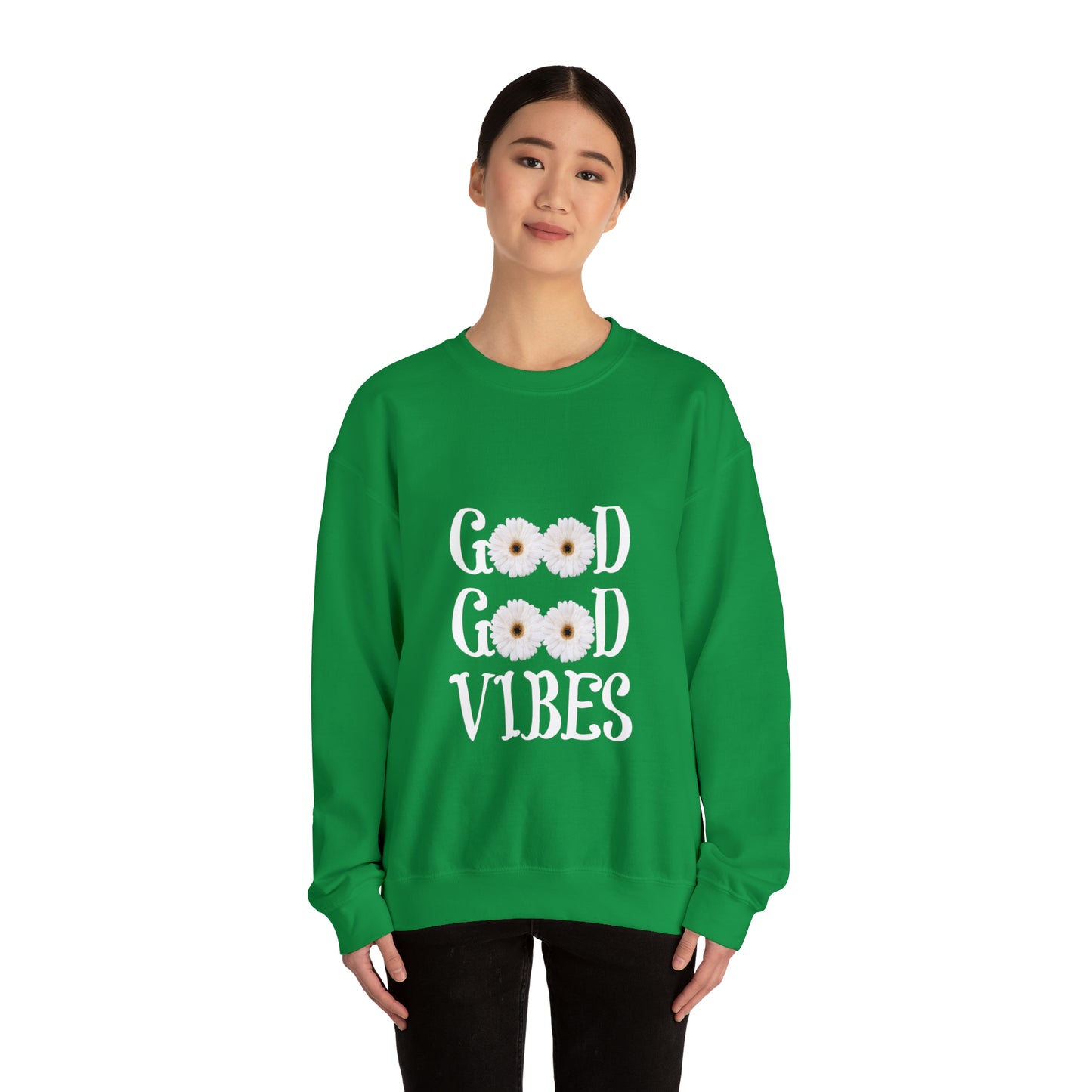 Good Vibes Sweatshirt, Unisex Heavy Blend™ Crewneck Sweatshirt