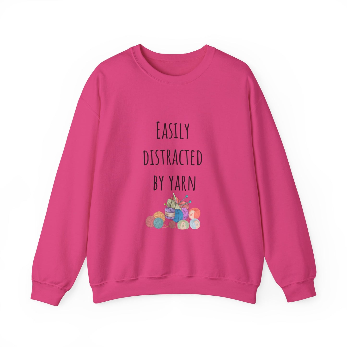 Easily distracted by yarn Sweatshirt Christmas gift for crochet lover gift knitting gift for him gift for her best friend gift funny crochet