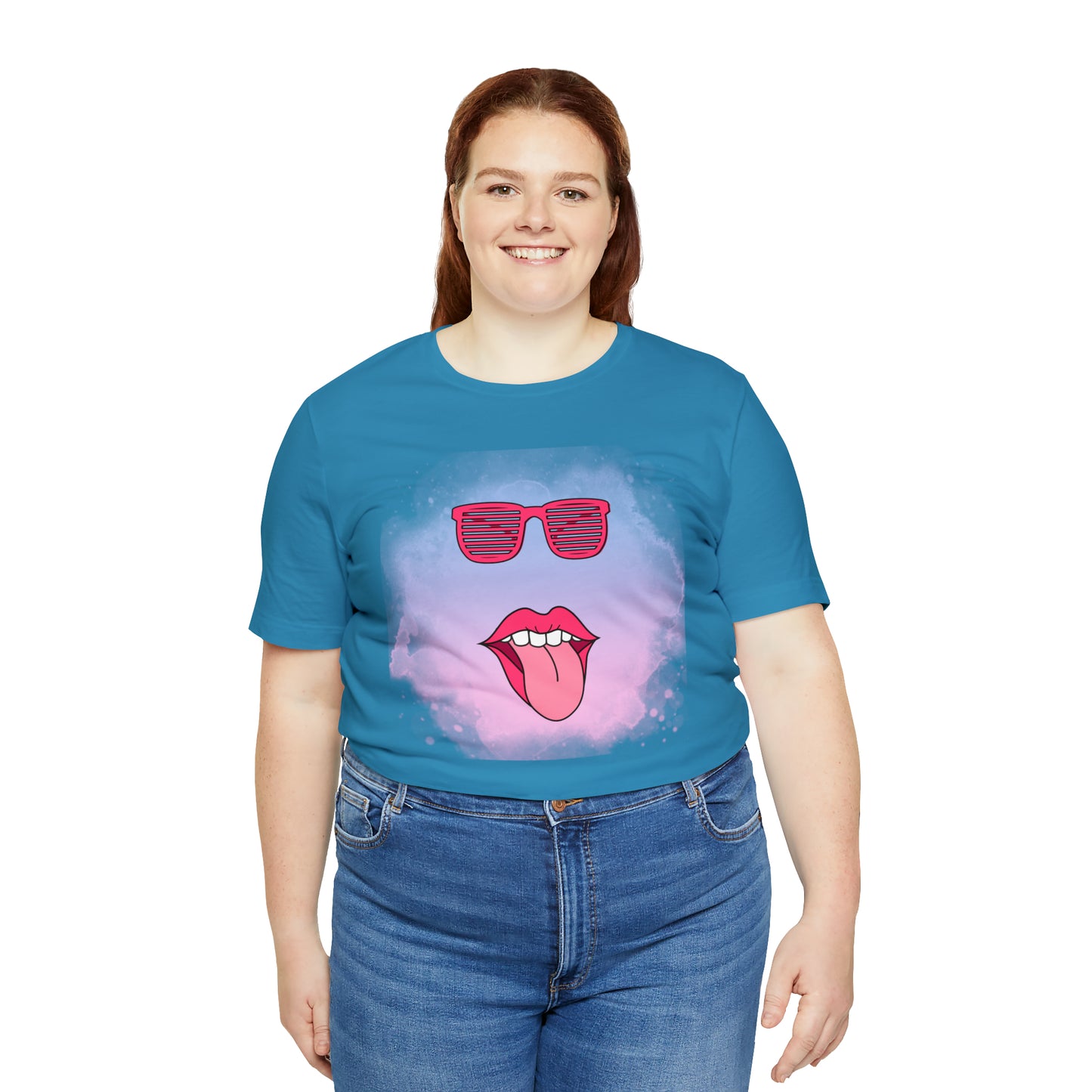 Lip Sunglasses t-shirt, Bubble gum kiss shirt,Pink Gum Shirt,Galantine gift travel shirt,best friend trip,girls vacation trip, Unisex Jersey