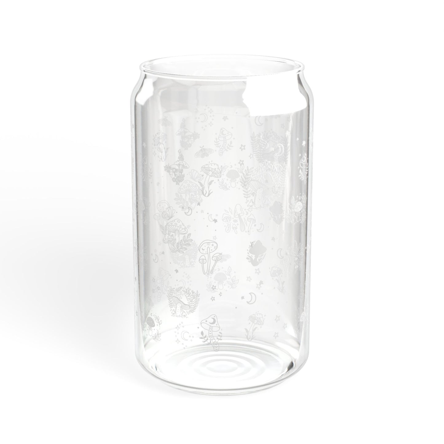 Mushroom glass coffee glass Autumn leaves moth glass sipper glass floral glass gift for her gift for teacher for mom bestie Sipper Glass