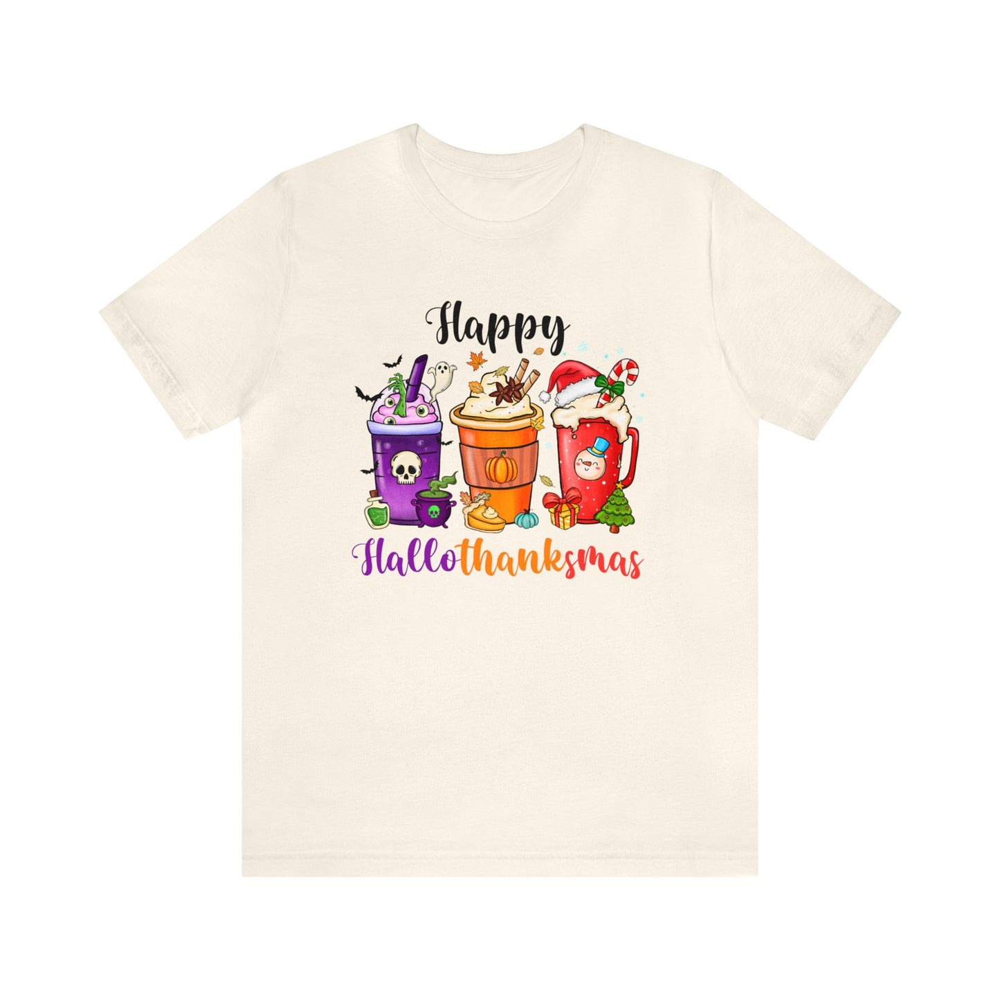 Happy Halloween shirt Fall drinks shirt Halloween shirt gift for her gift for him happy Hallothanksmas Shirt Christmas gift Thanksgiving