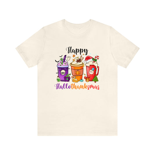 Happy Halloween shirt Fall drinks shirt Halloween shirt gift for her gift for him happy Hallothanksmas Shirt Christmas gift Thanksgiving