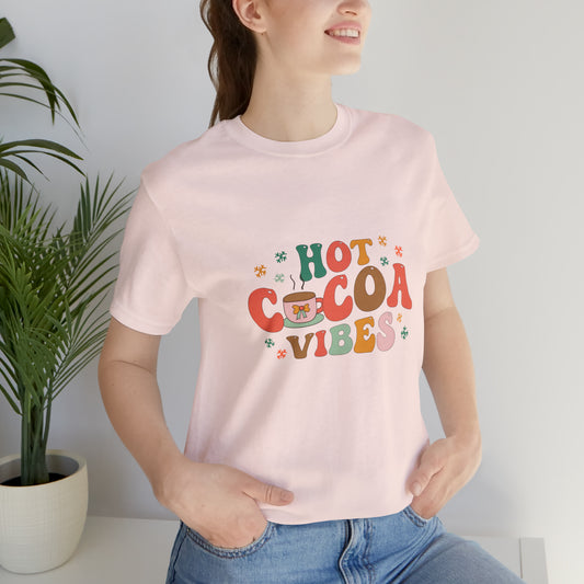 Hot cocoa vibes shirt, Pink autumn vibes Halloween tshirt, Halloween Sweatshirt, spooky T Shirt,Retro Halloween Sweater,Christmas gift