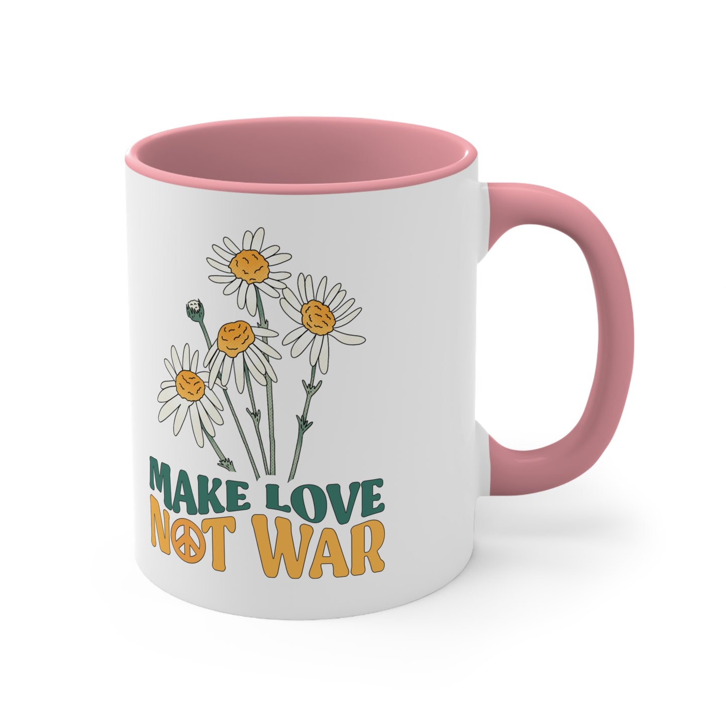 Make love not war mug Crochet lover gift yarn lover gift knitting gift creativemaker gift coffee lover gift tea gift for her gift for him Coffee Mug 11oz