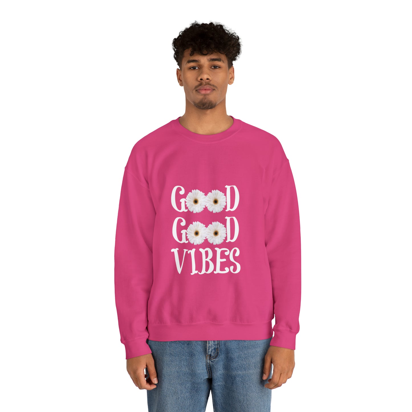 Good Vibes Sweatshirt, Unisex Heavy Blend™ Crewneck Sweatshirt