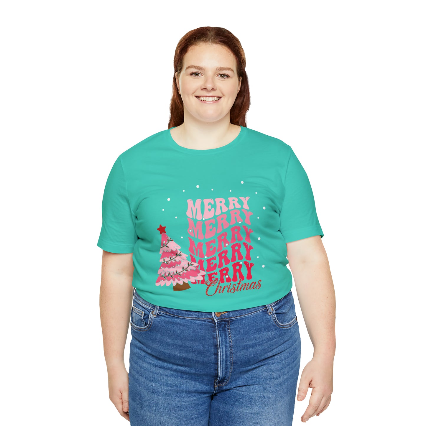 Festive AF shirt Pink Merry Bright Christmas Tshirt for Women Christmas Shirt Sweater Holiday Christmas gift for her gift for him unisex