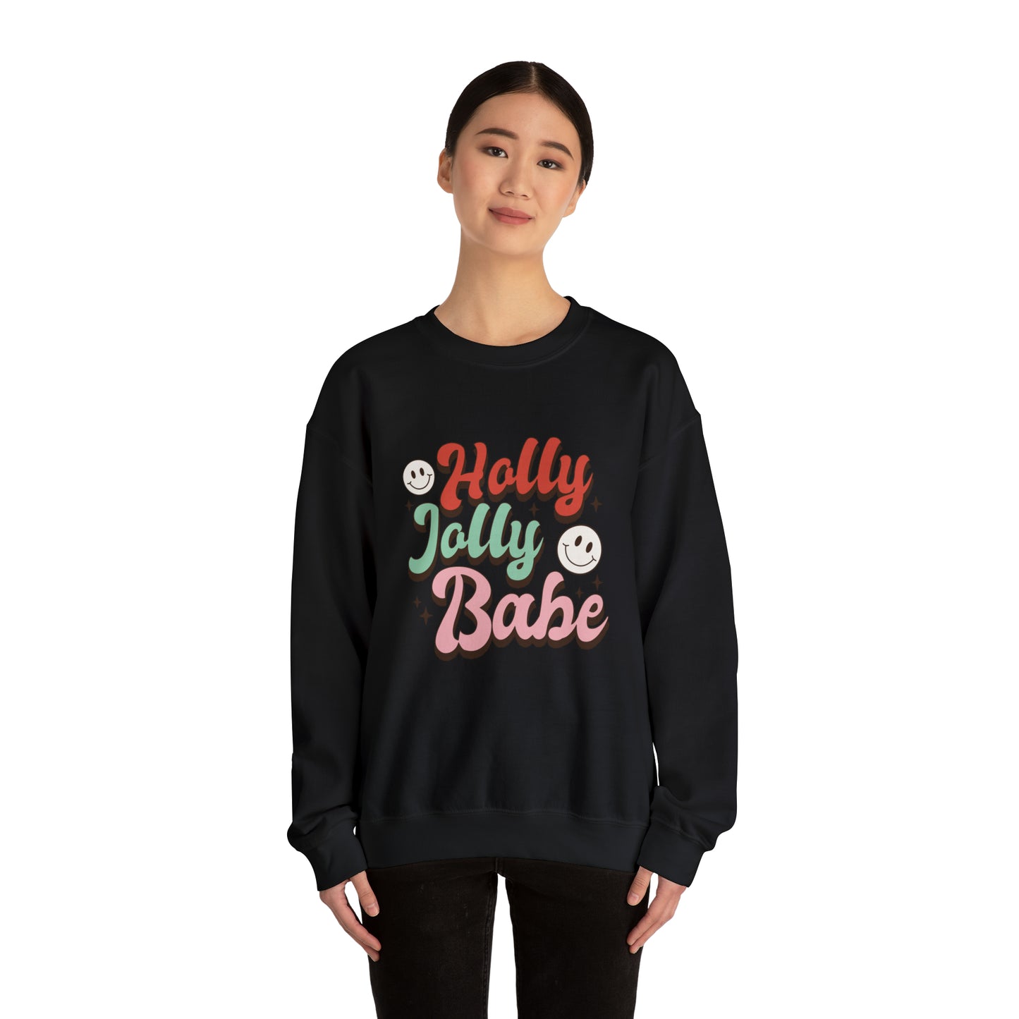 Holly Jolly Babe Christmas sweater Retro Christmas sweater Merry Christmas cupcake hot cocoa sweatshirt Bright Christmas gift for her