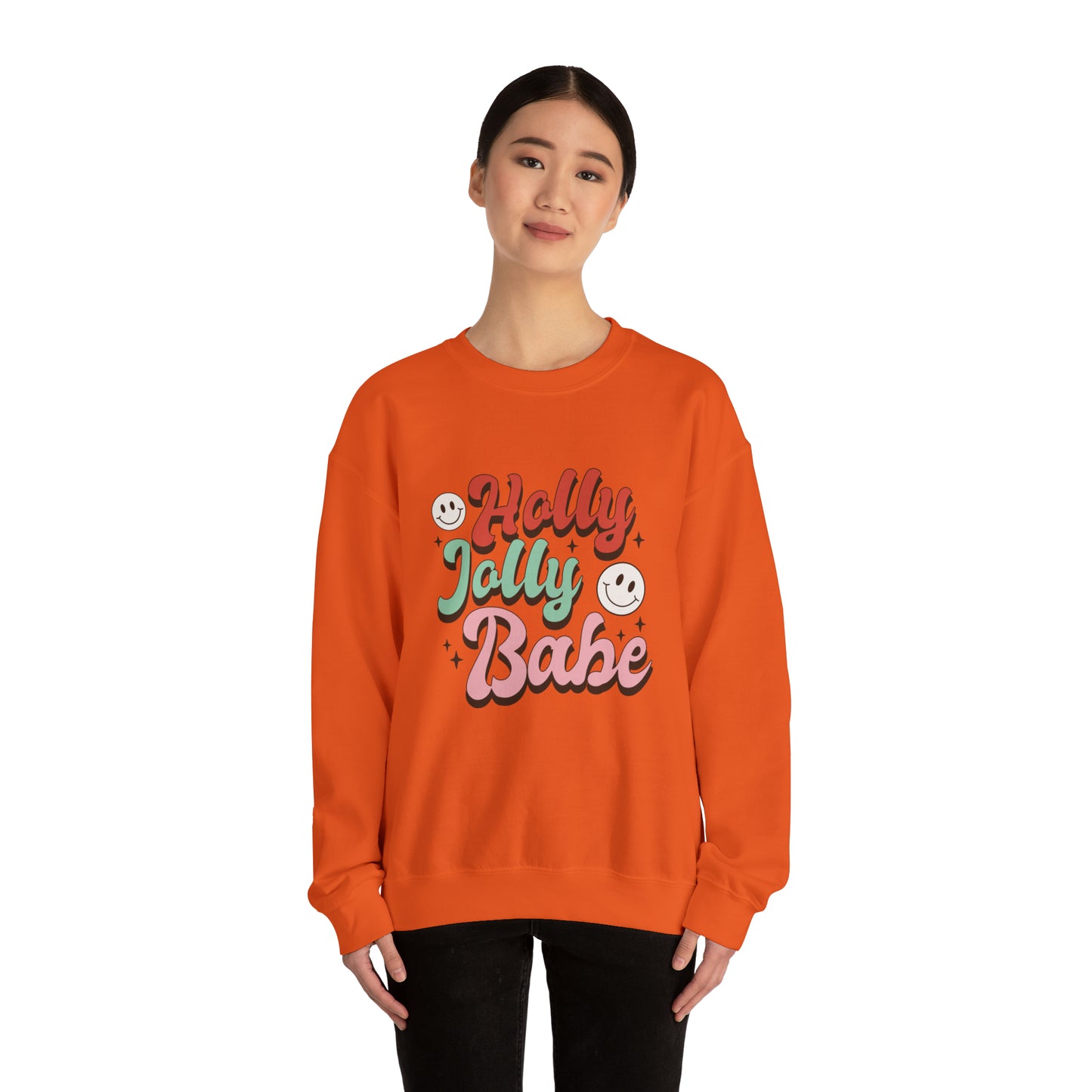 Holly Jolly Babe Christmas sweater Retro Christmas sweater Merry Christmas cupcake hot cocoa sweatshirt Bright Christmas gift for her