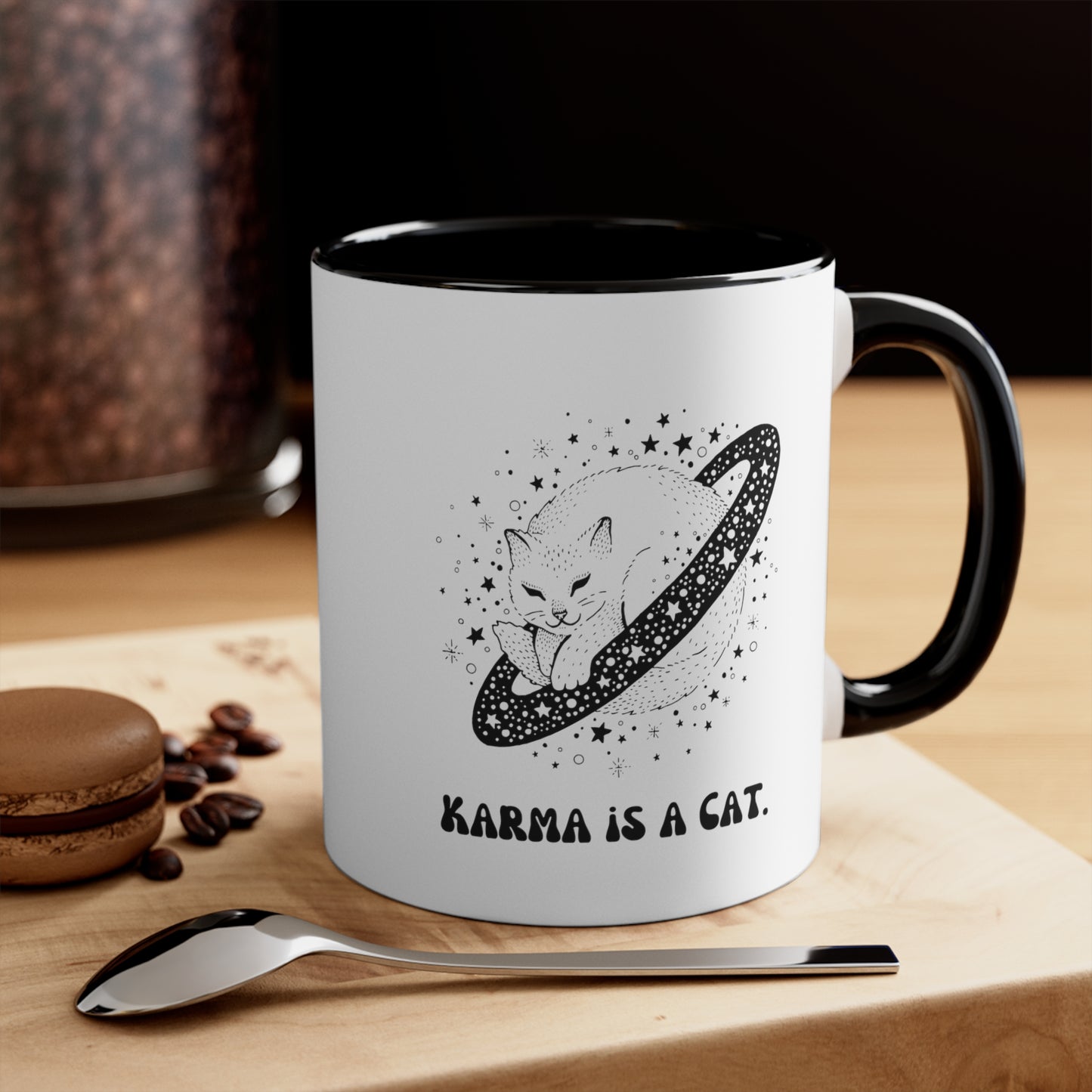 Karma is a cat mug best friend gift for her gift for him Birthday gift coffee mug tea gift for cat lover bestie valentinesday gift Christma