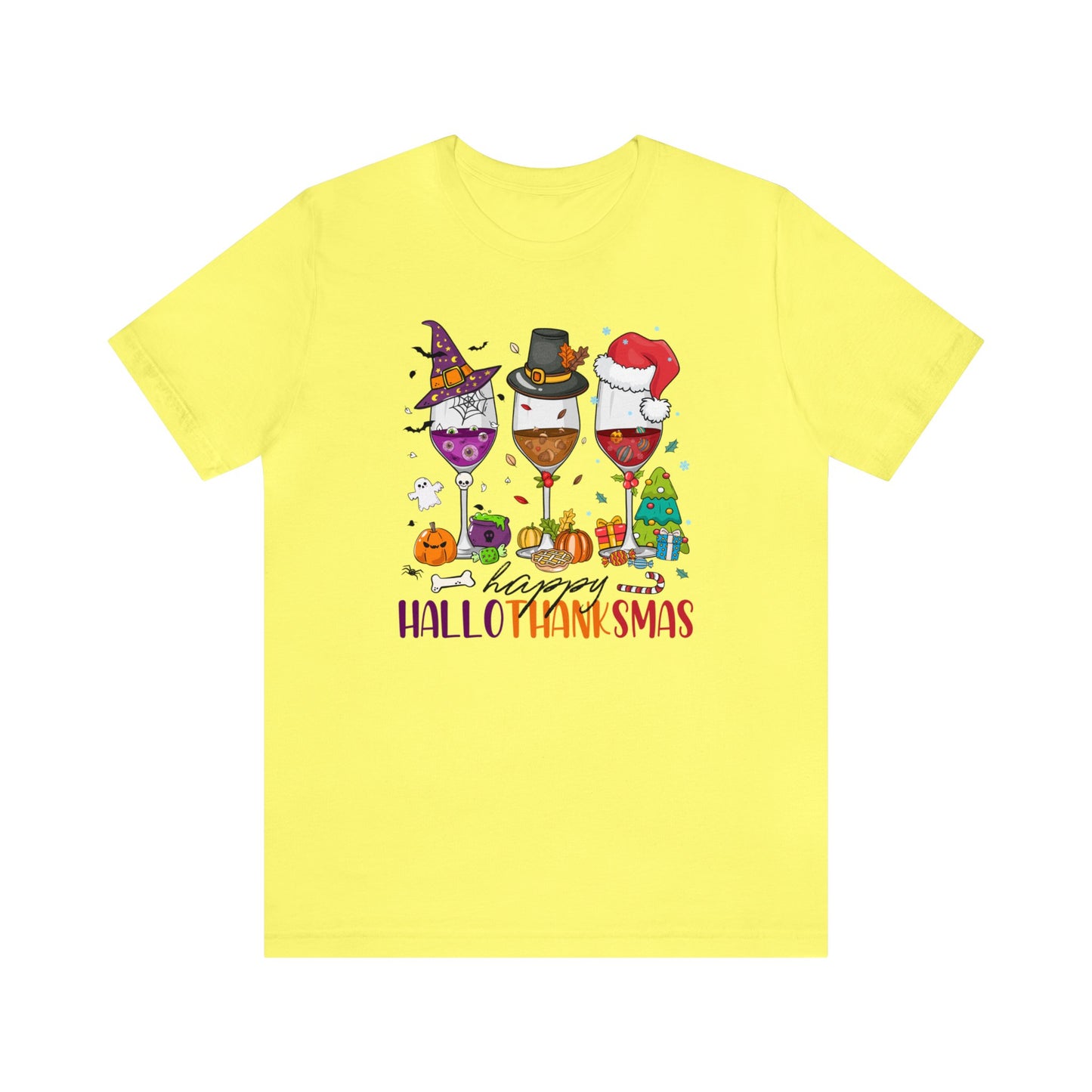 Wine lover shirt Happy holidays shirt Hallothanksmas gift for her gift for him happy Hallothanksmas Shirt Christmas gift Thanksgiving shirt