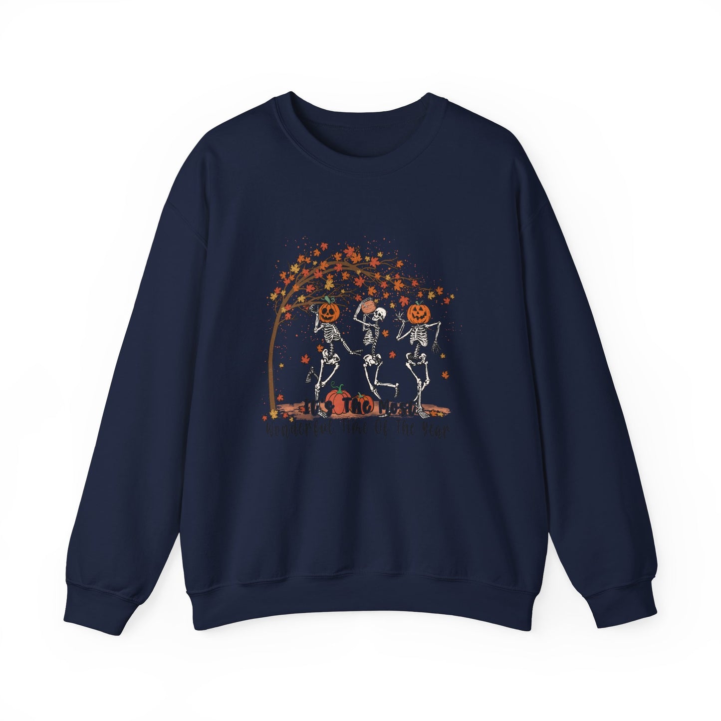 Halloween sweatshirt skeleton fall vibes Its the most wonderful time of the year sweater funny Halloween sweater fall Shirt best friend gift