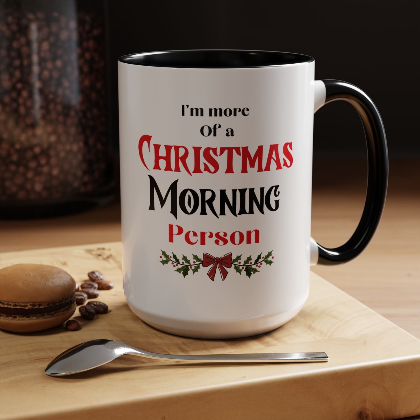 Christmas morning person mug Hot cocoa mug Christmas cheer mug funny holiday gift Christmas mug gift for mom mug bestie gift kids coffeemug