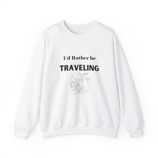 I'd rather be traveling sweater travel lover gift vacation sweatshirt valentines shirt gift for her best friend gift galentine's day