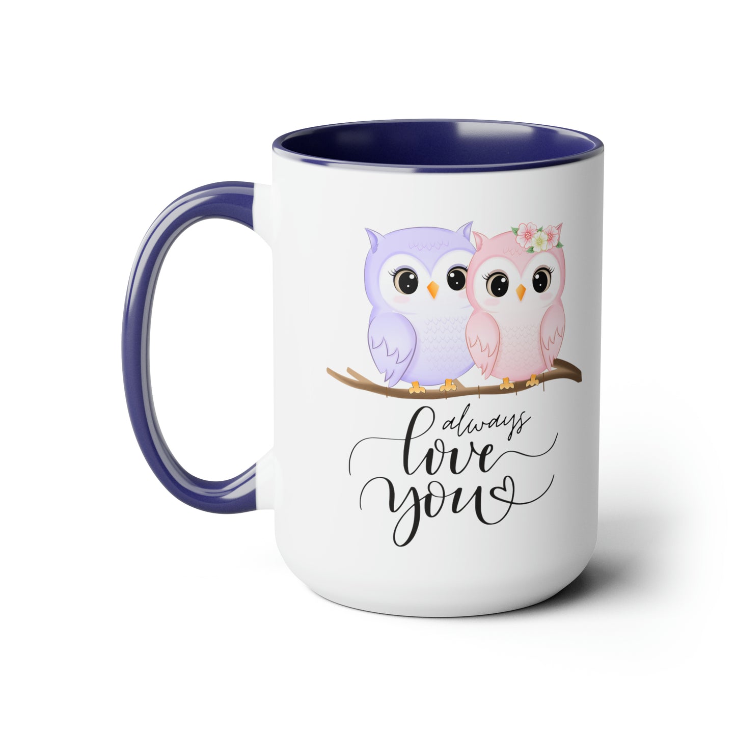 Owl always love you Valentine's Day mug sister gift Coffee Mug pregnancy reveal gift heart mug gift for her Mug wife Coffee tea 15oz